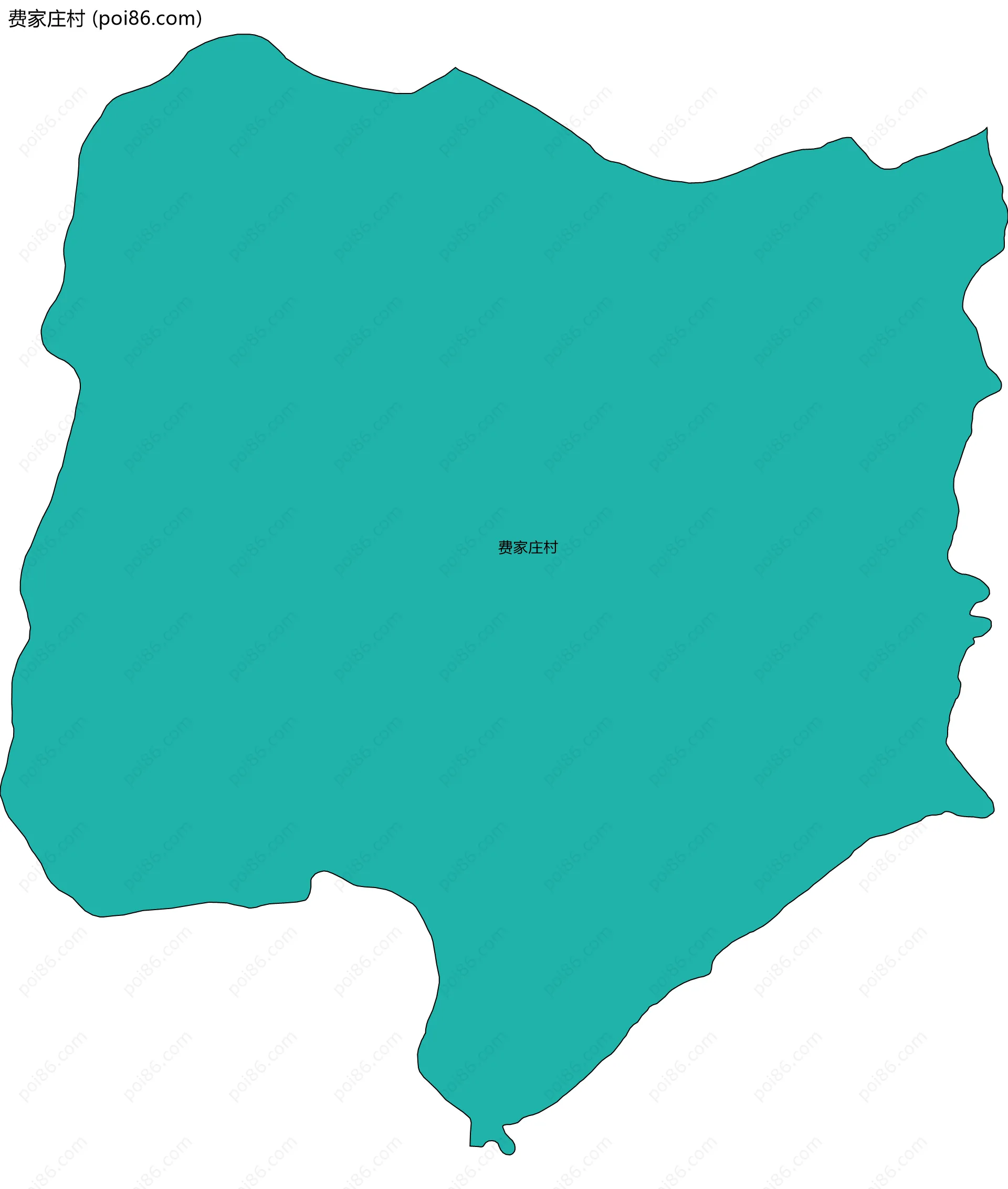 费家庄村边界地图