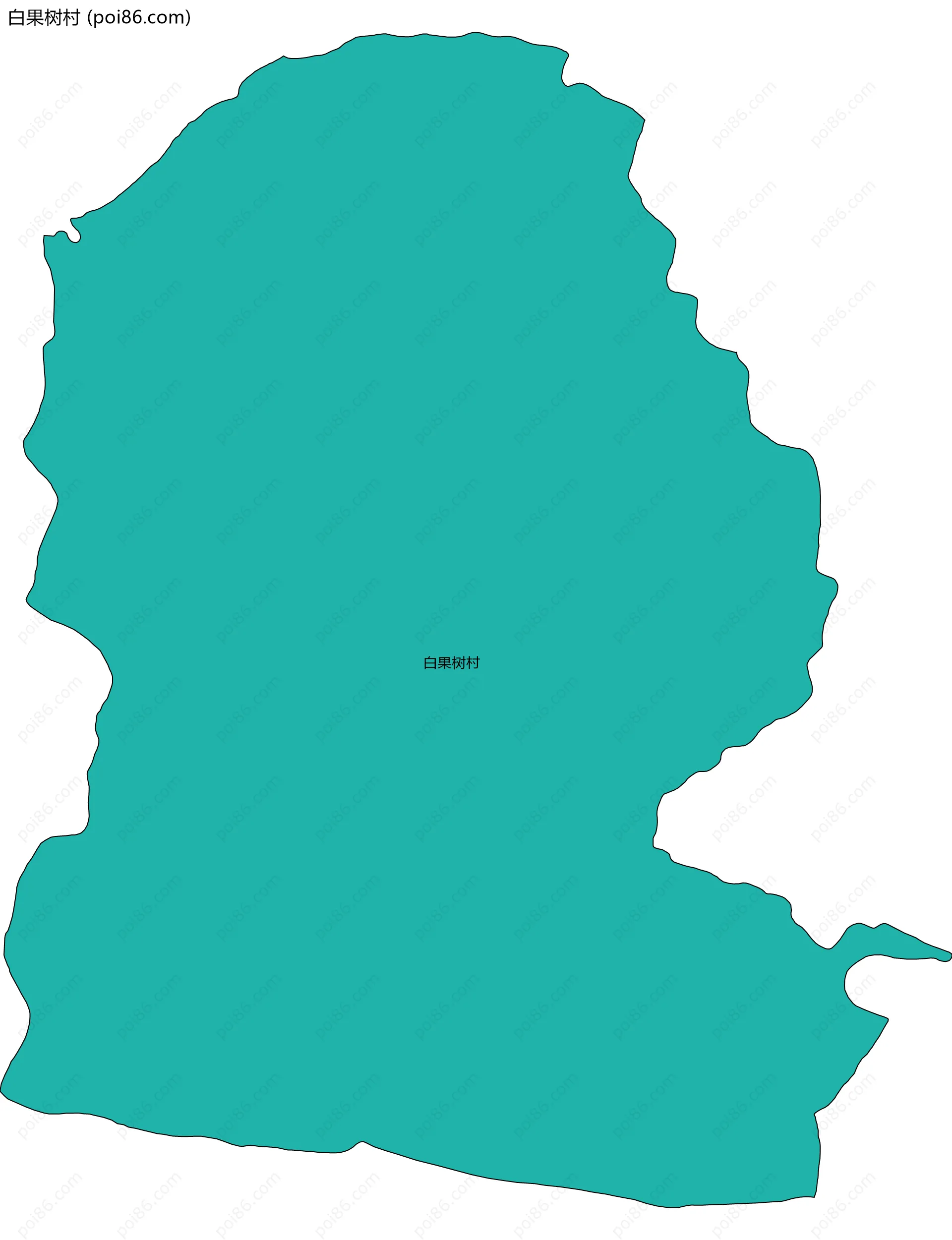 白果树村边界地图