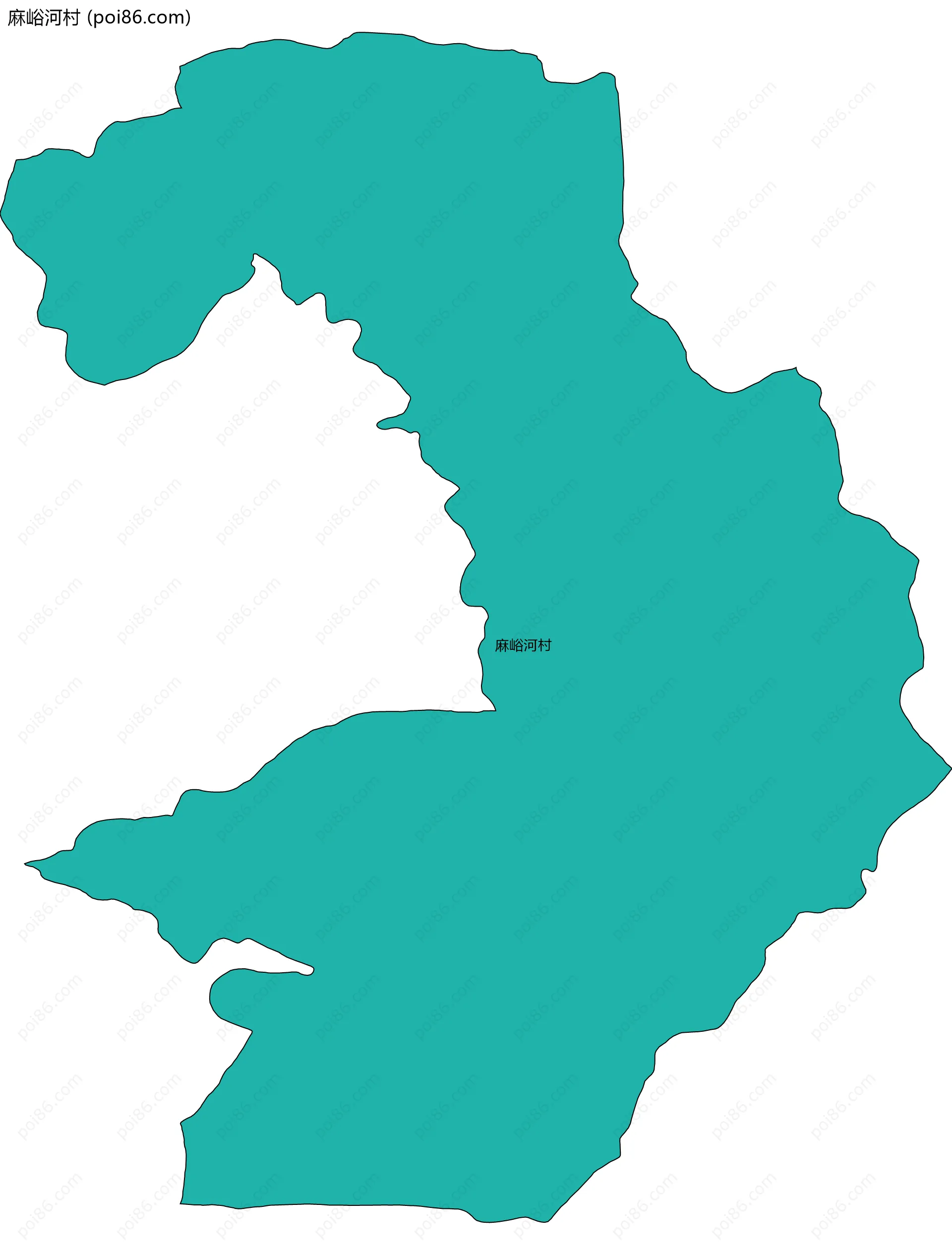 麻峪河村边界地图