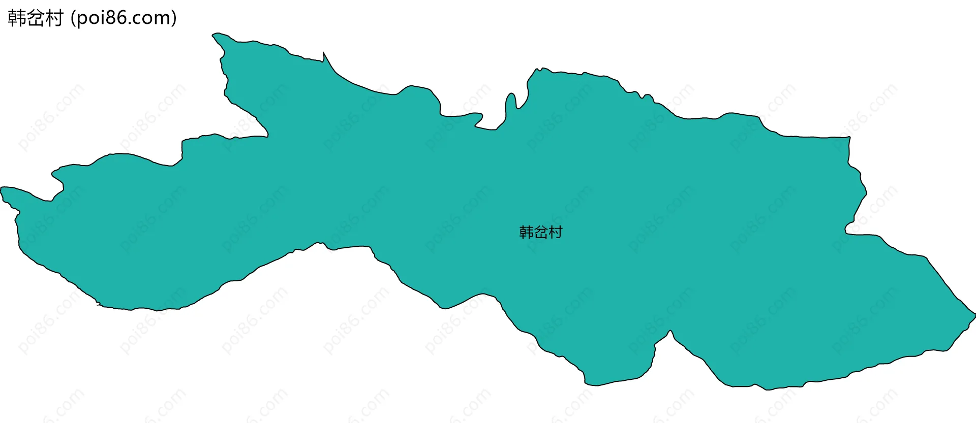 韩岔村边界地图