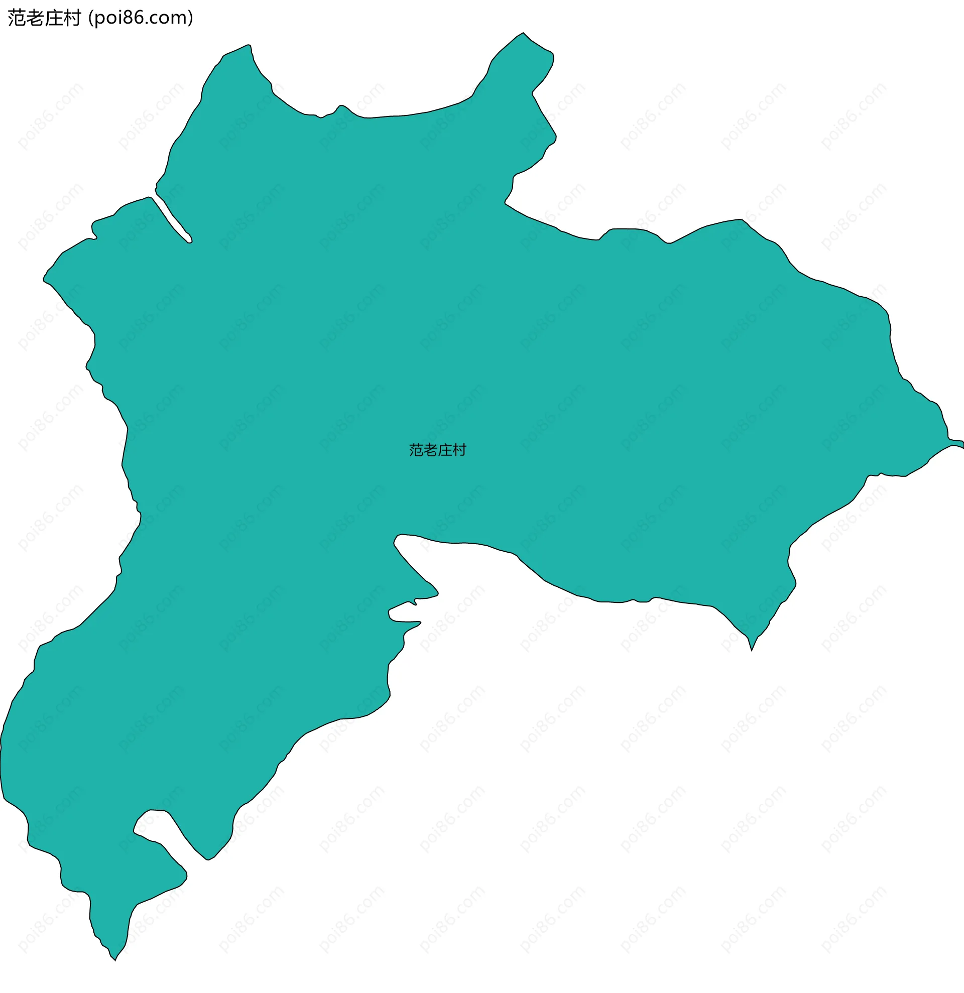 范老庄村边界地图