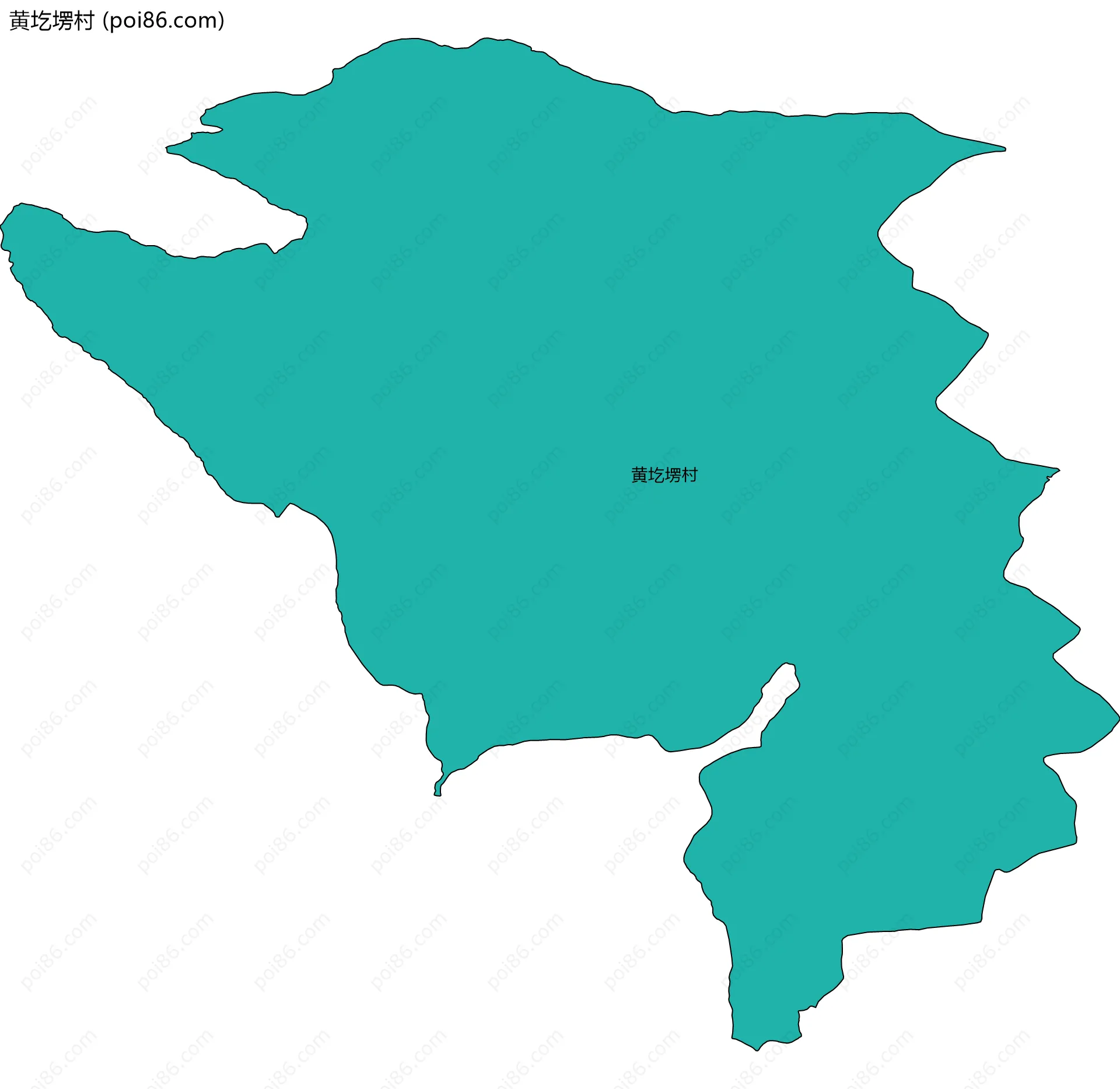 黄圪塄村边界地图