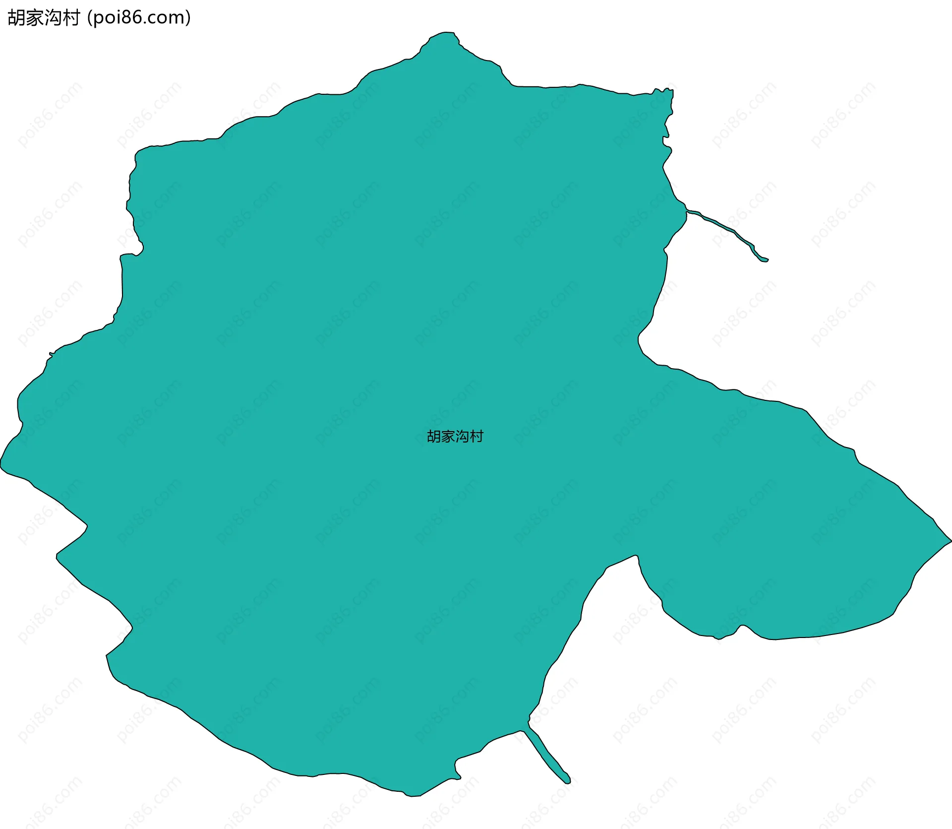胡家沟村边界地图