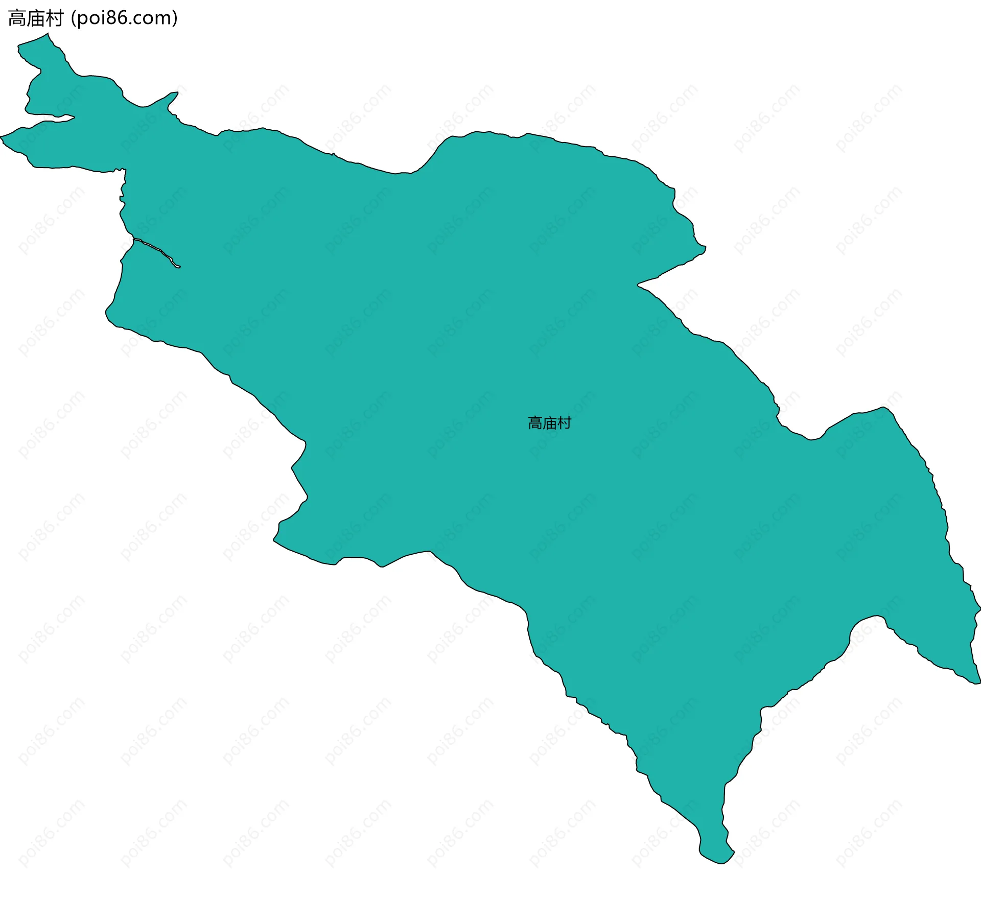 高庙村边界地图