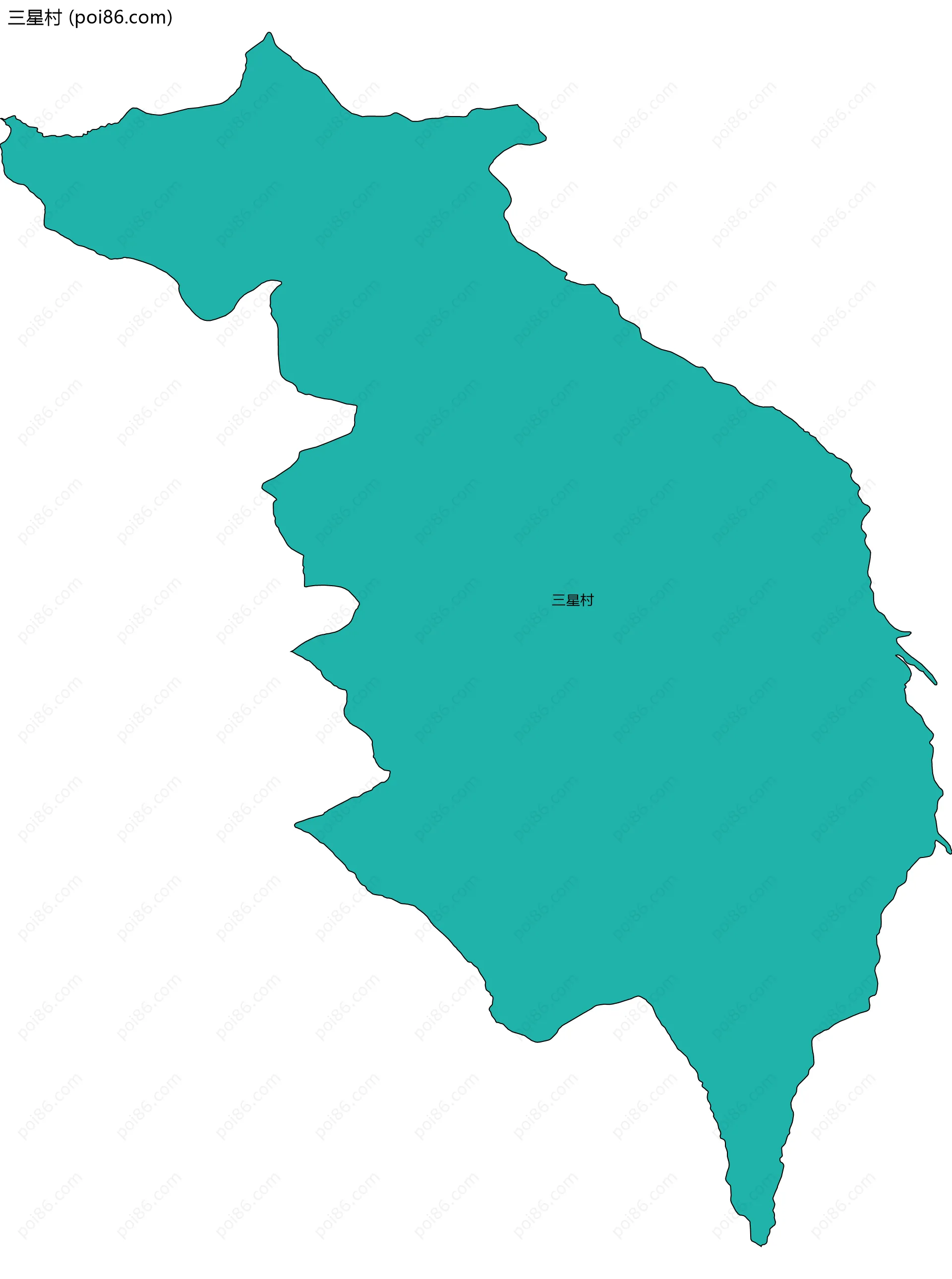 三星村边界地图