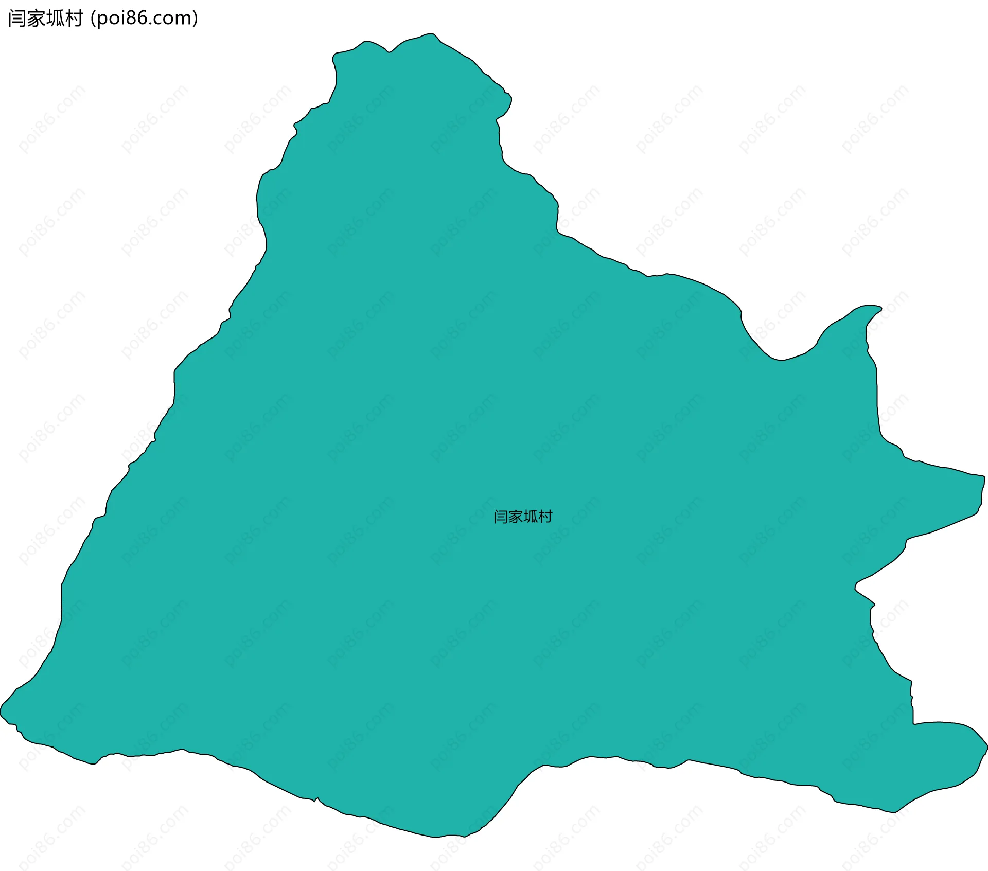 闫家坬村边界地图