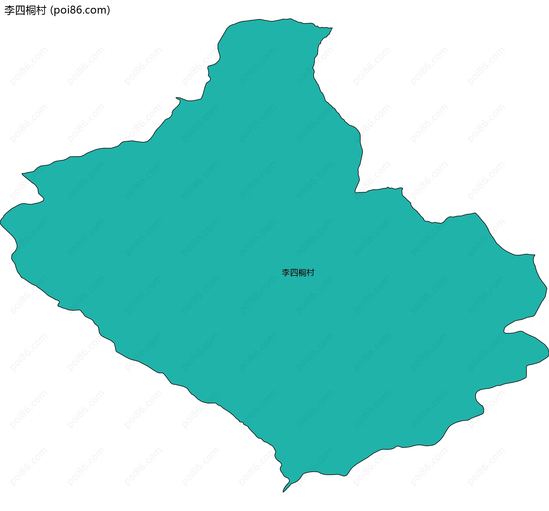 李四桐村边界地图