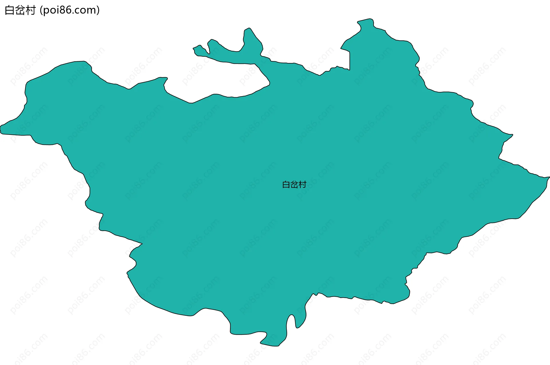 白岔村边界地图