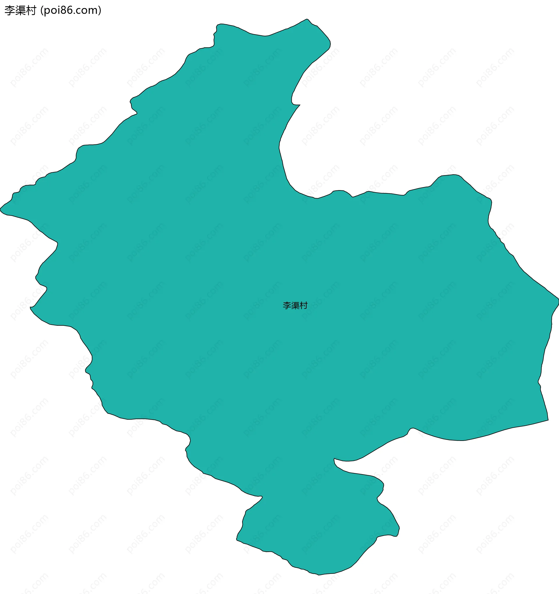 李渠村边界地图