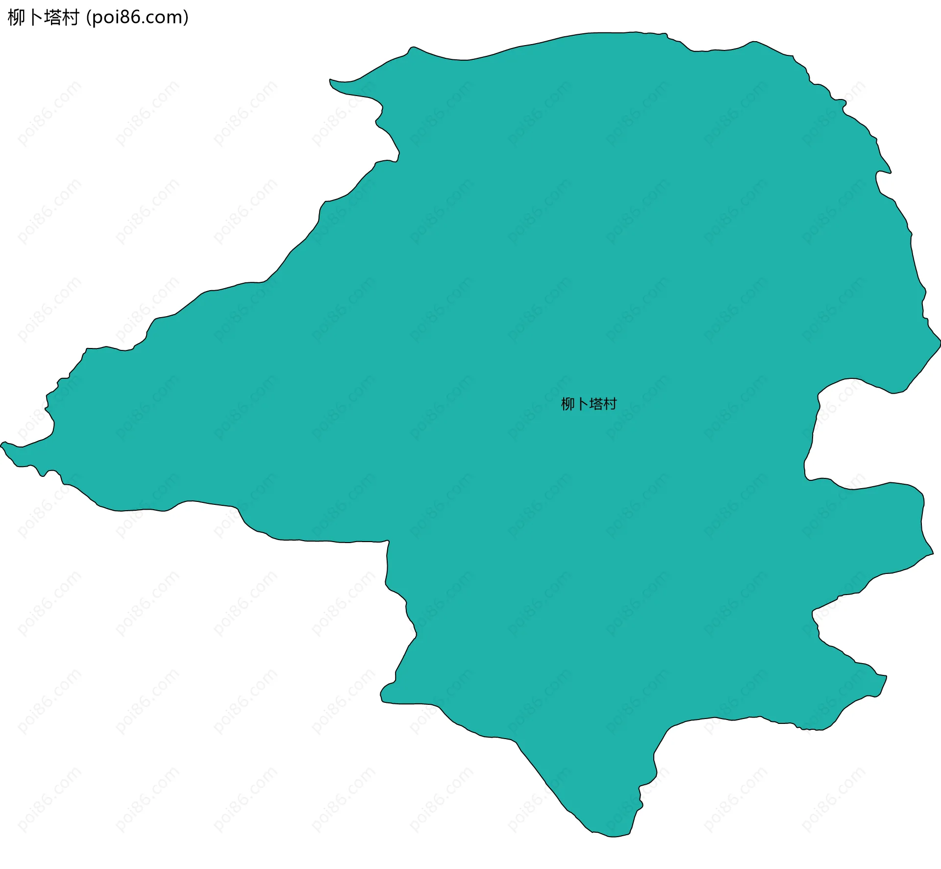 柳卜塔村边界地图