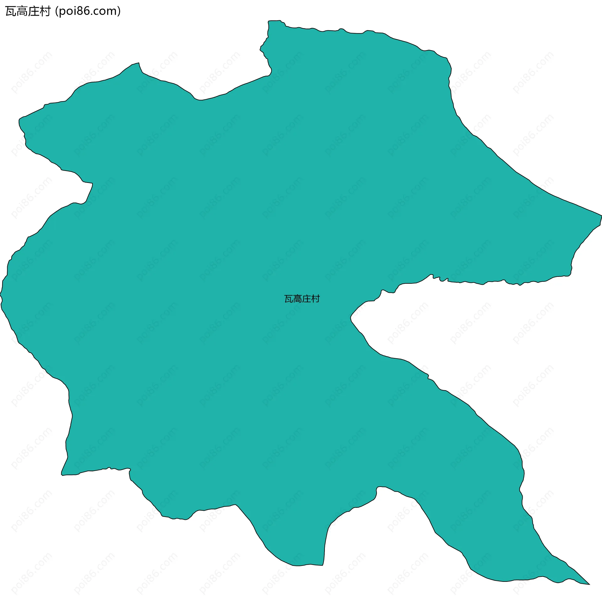 瓦高庄村边界地图