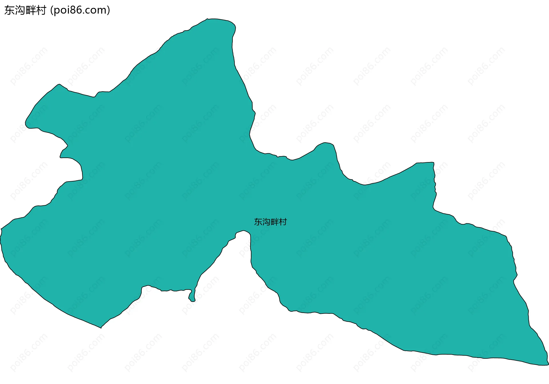 东沟畔村边界地图