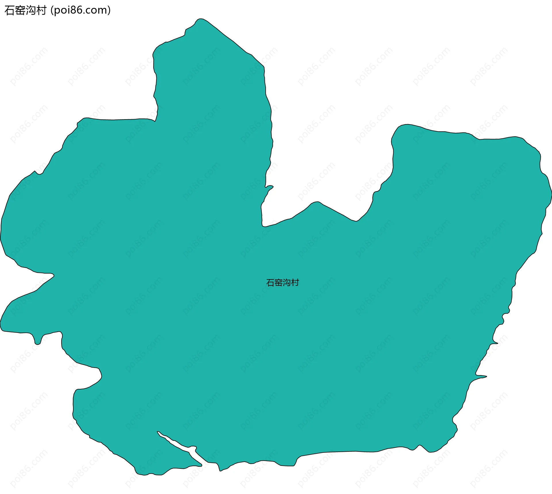 石窑沟村边界地图