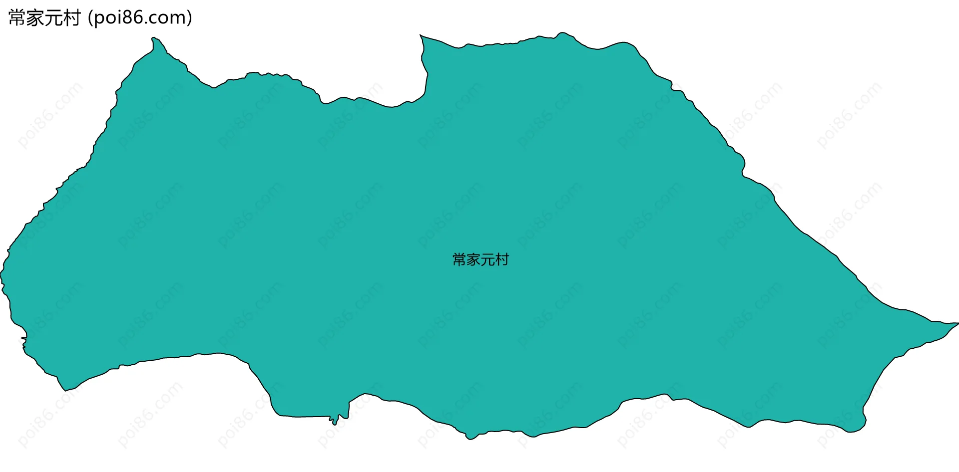 常家元村边界地图