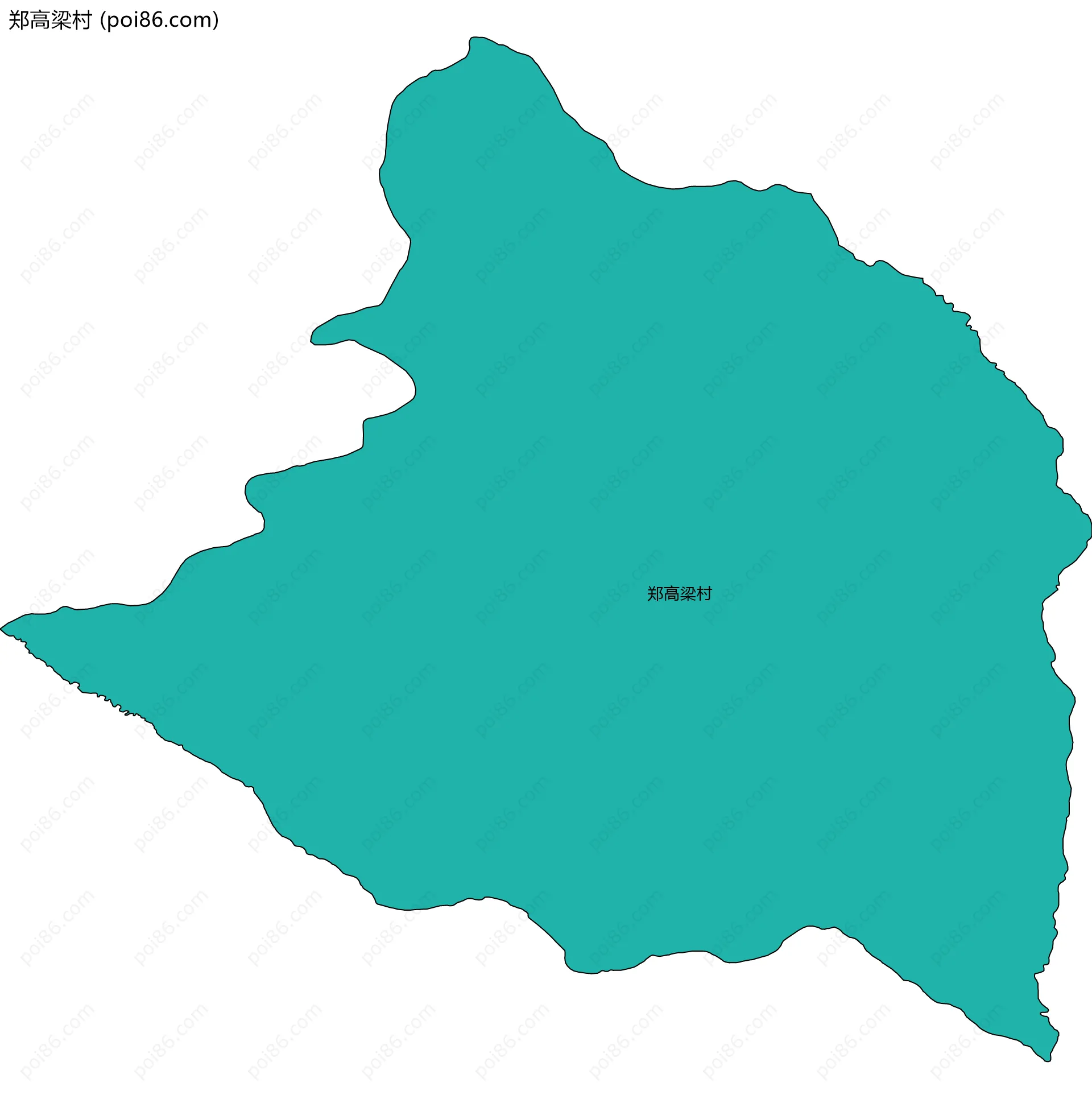 郑高梁村边界地图