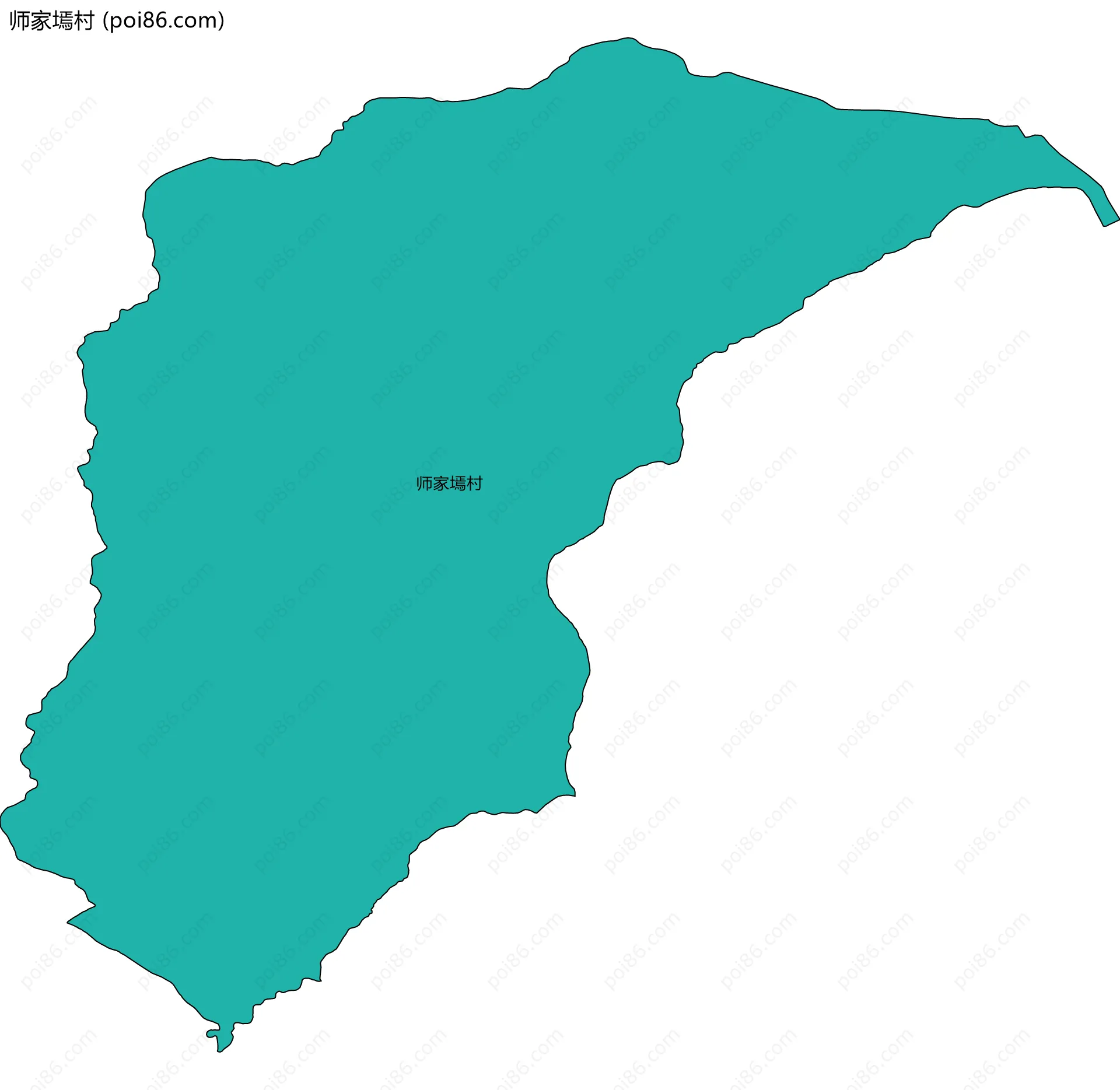 师家墕村边界地图