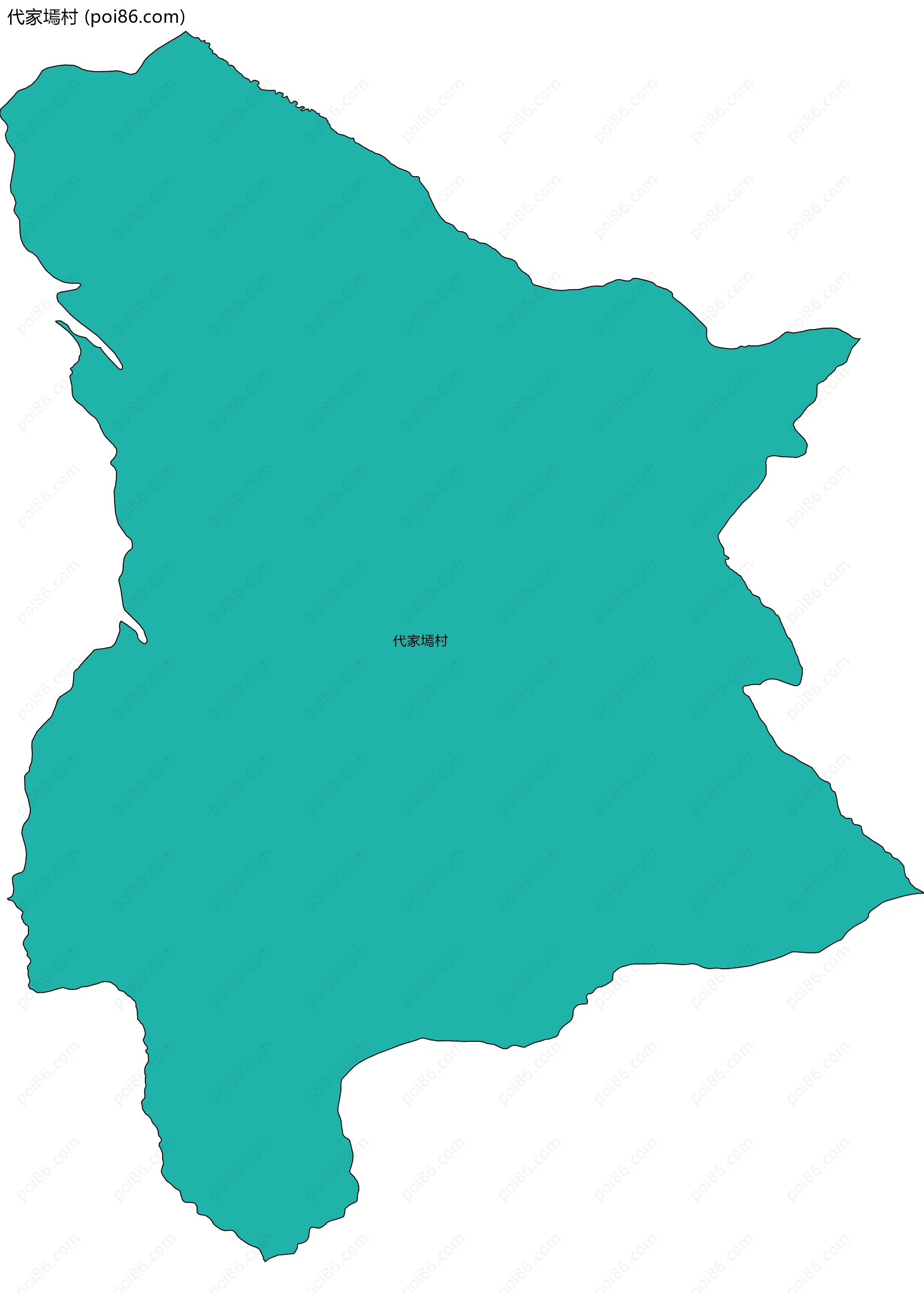 代家墕村边界地图