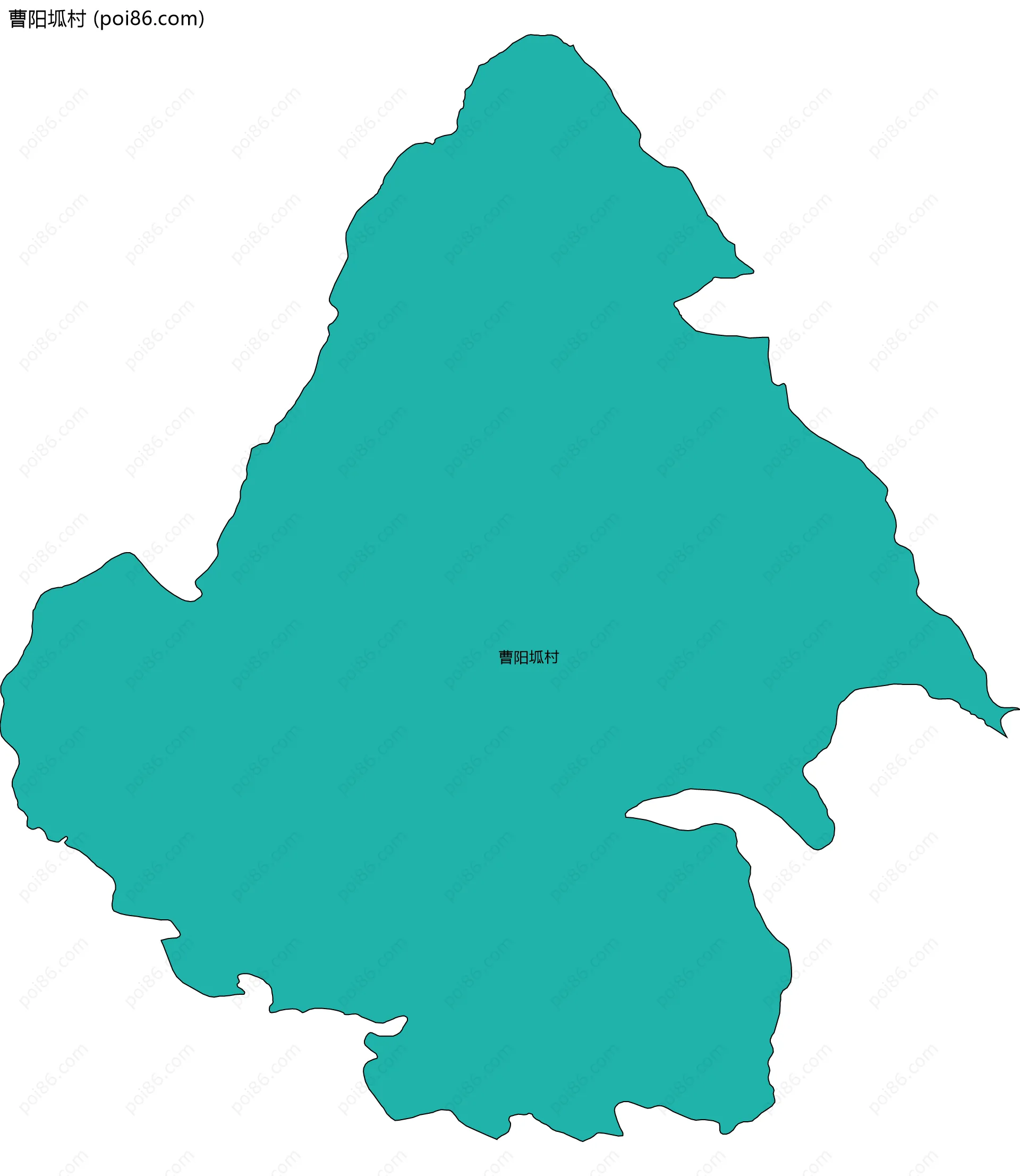 曹阳坬村边界地图