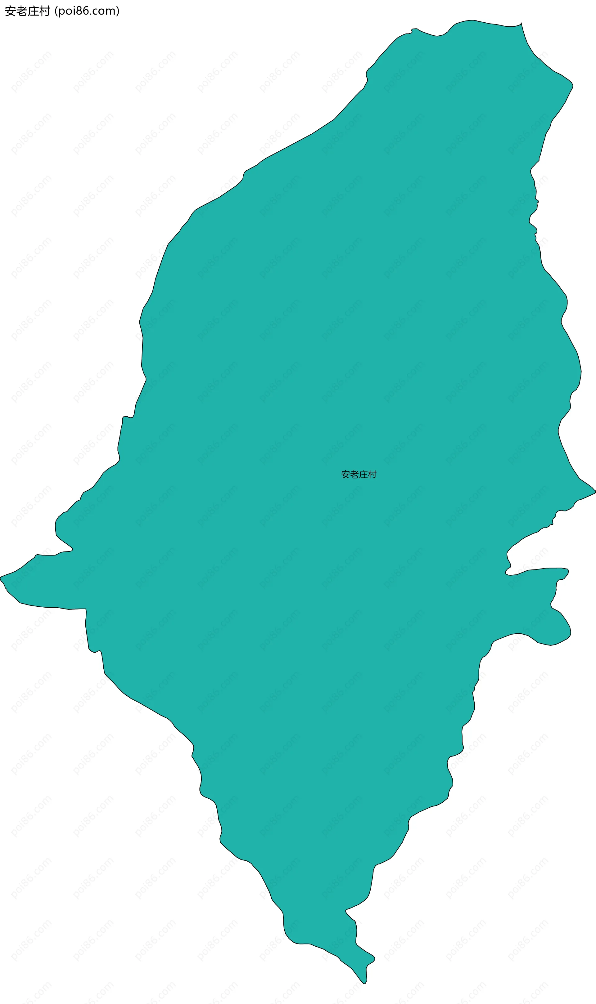 安老庄村边界地图