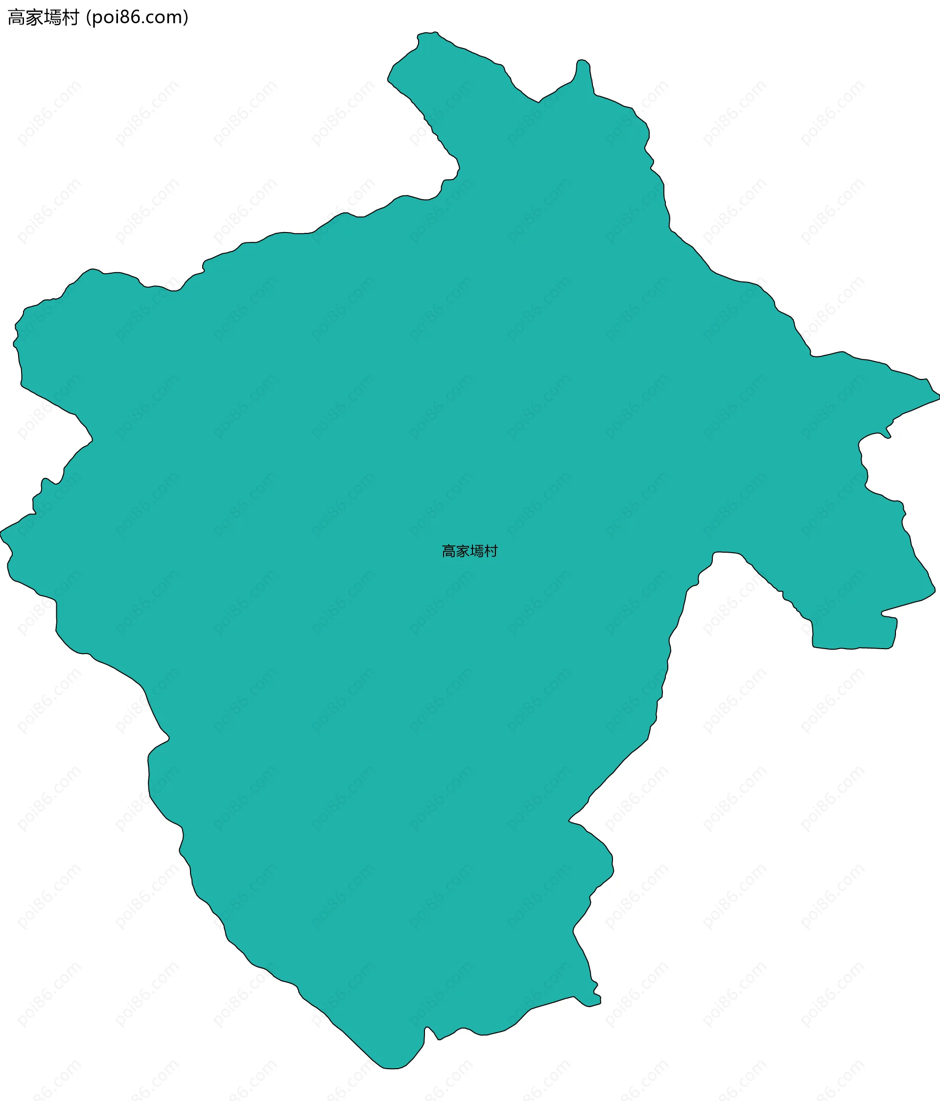 高家墕村边界地图