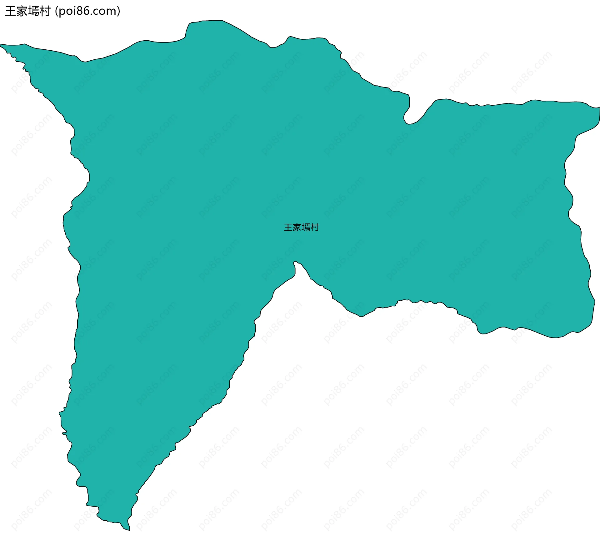 王家墕村边界地图