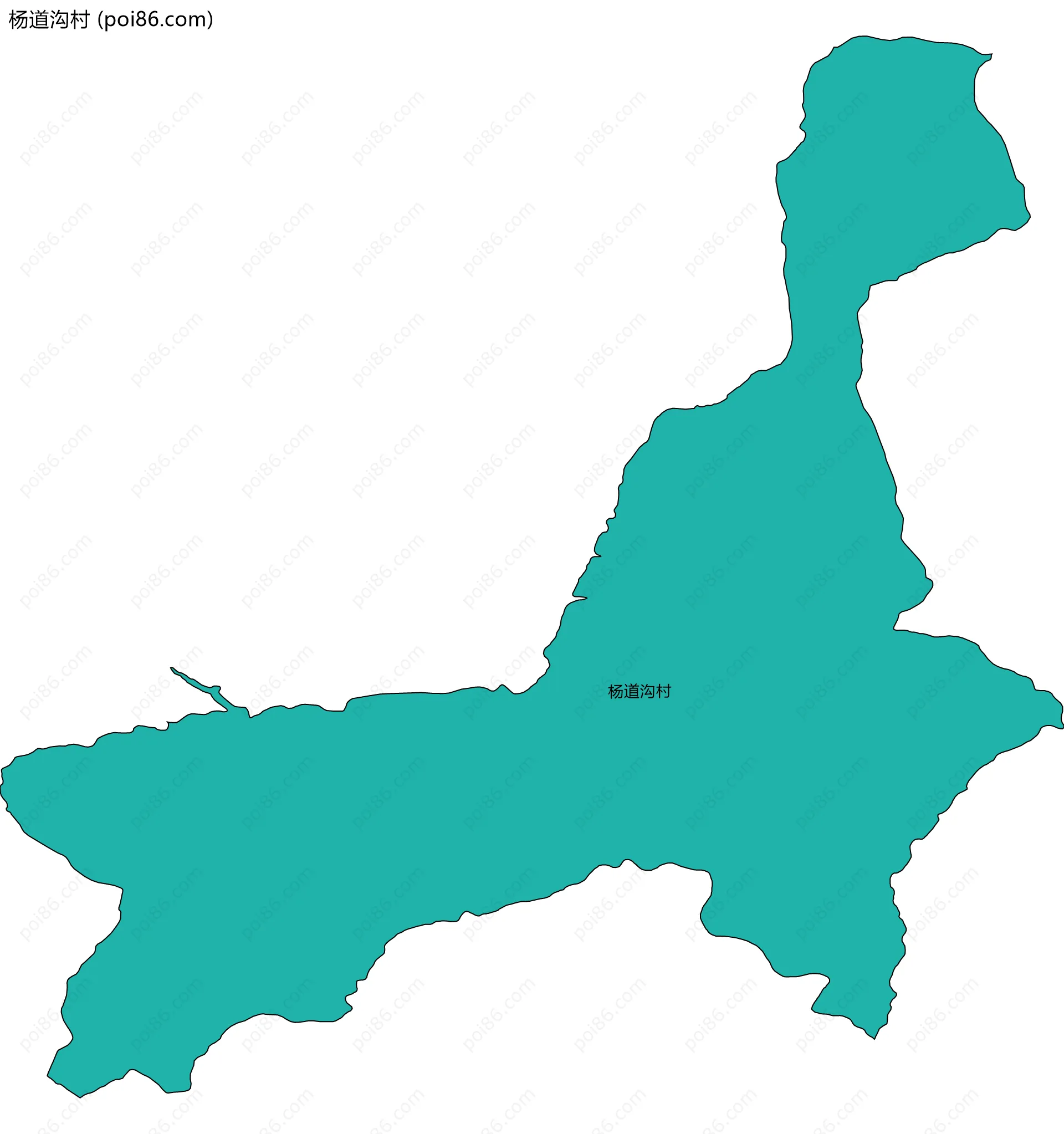 杨道沟村边界地图