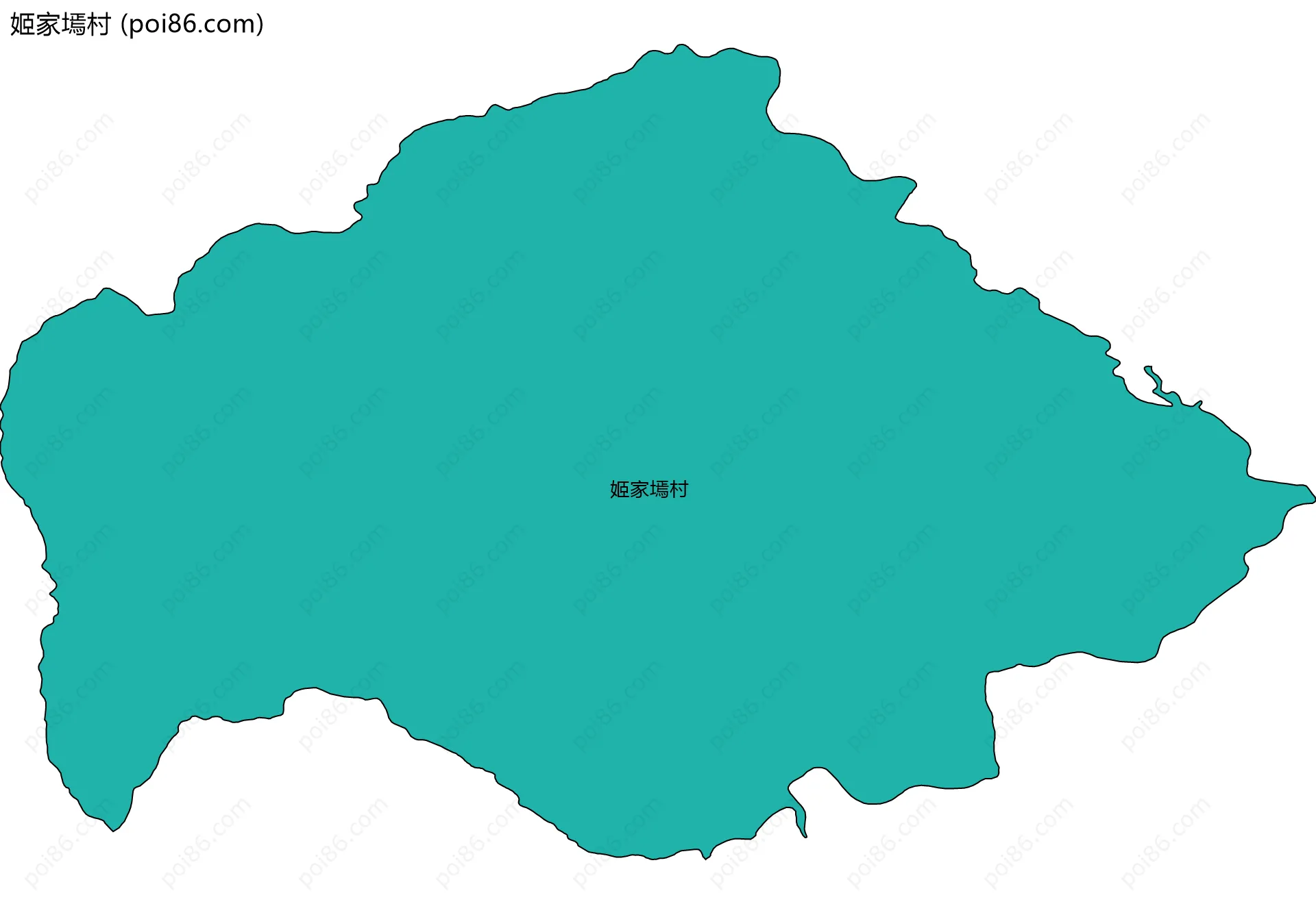 姬家墕村边界地图