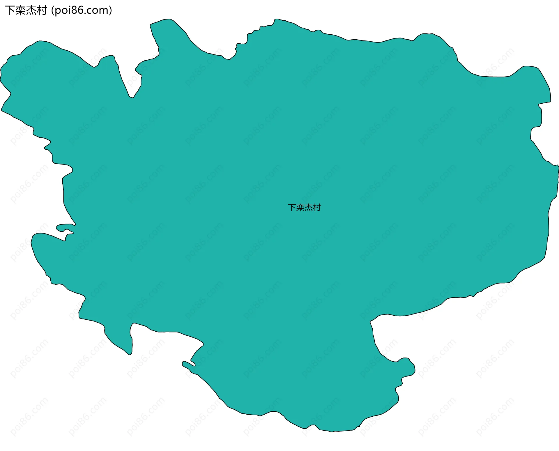 下栾杰村边界地图