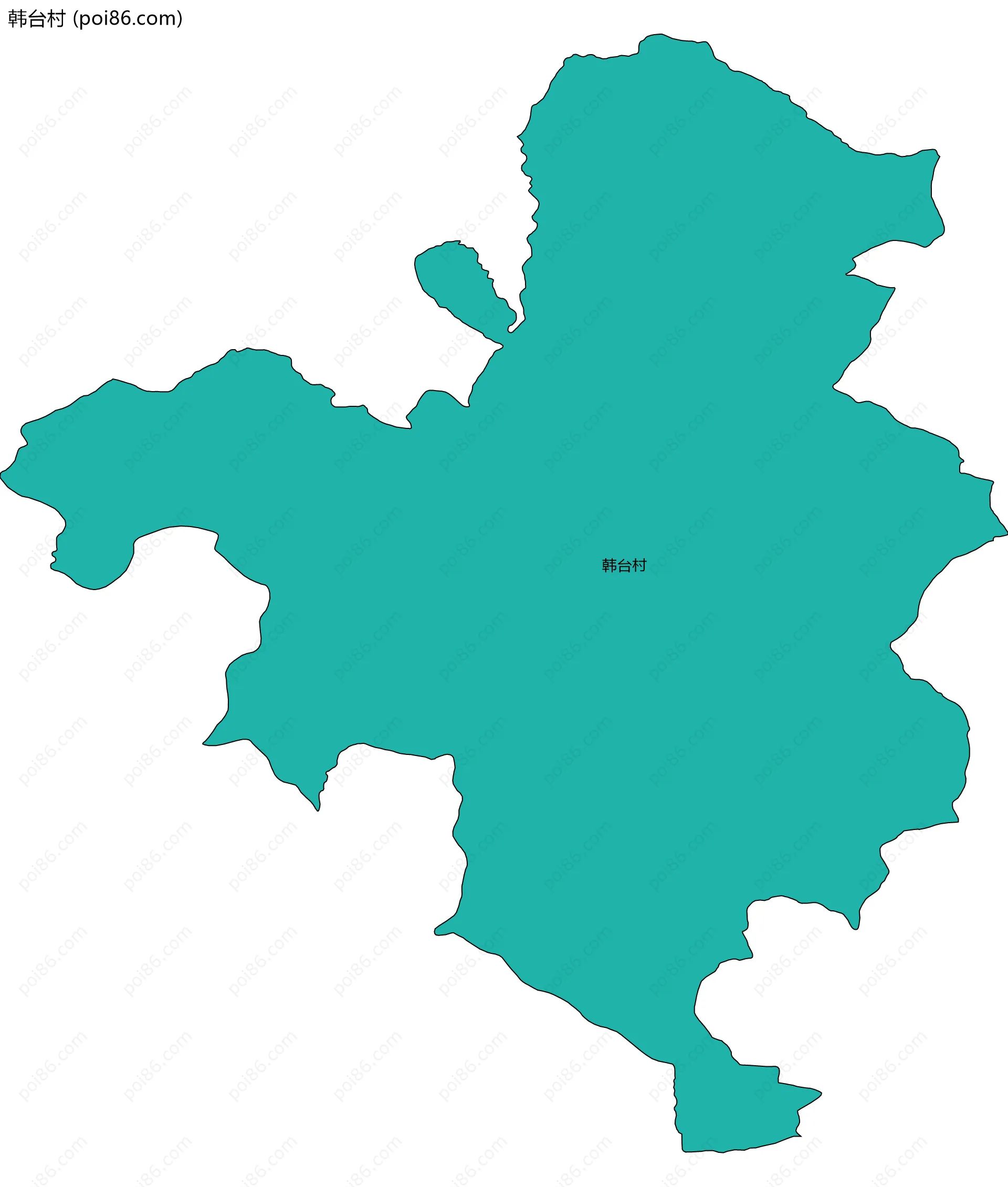 韩台村边界地图