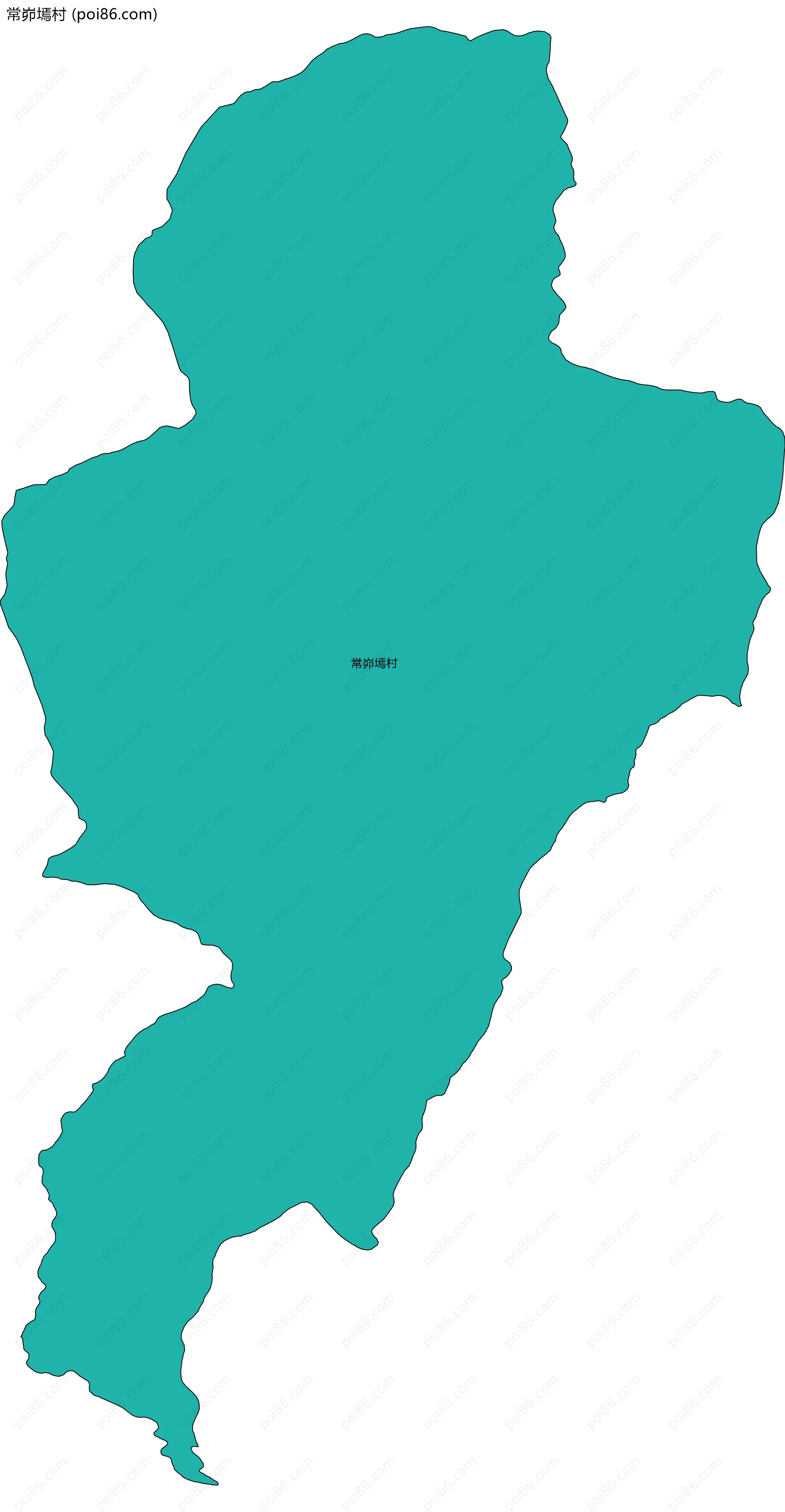 常峁墕村边界地图