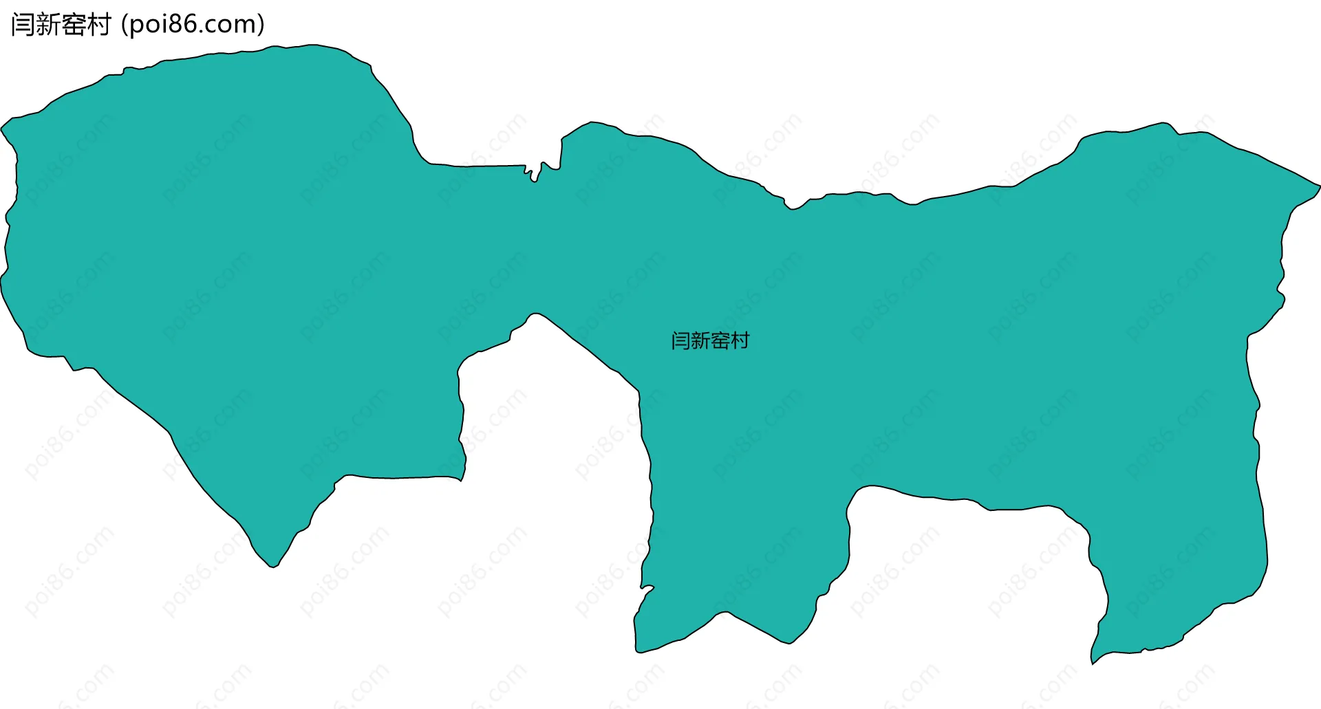 闫新窑村边界地图