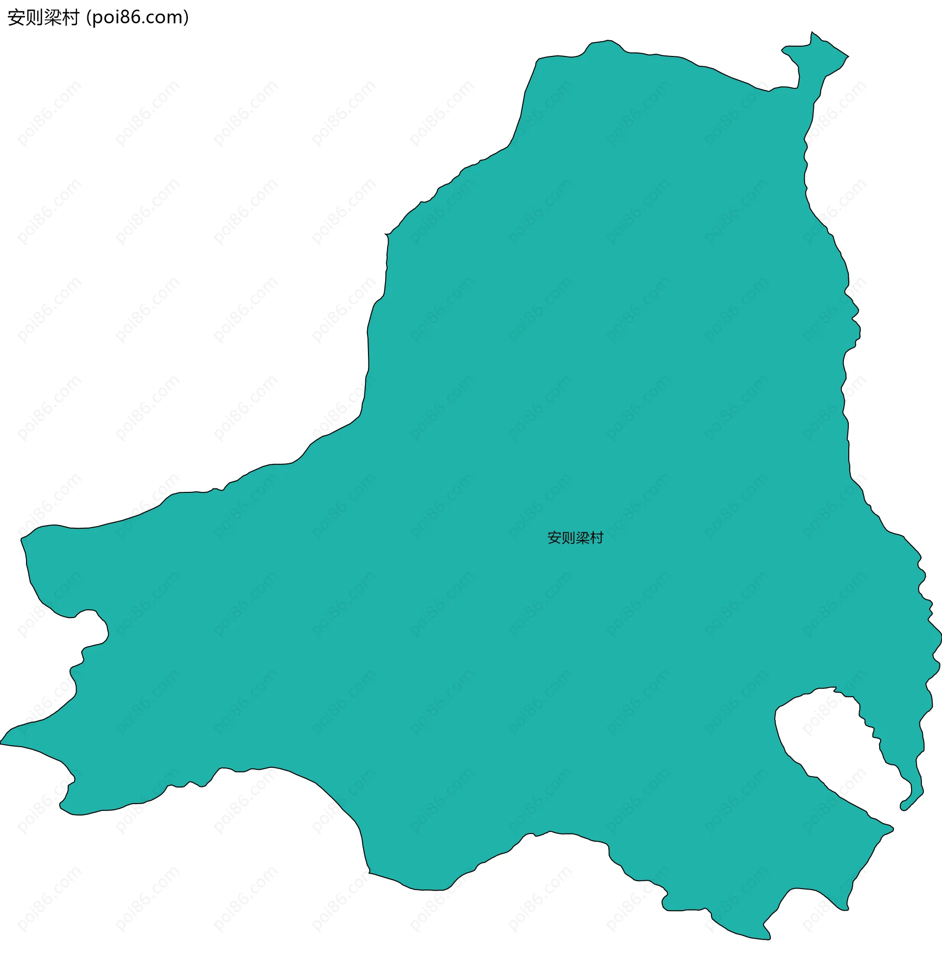 安则梁村边界地图