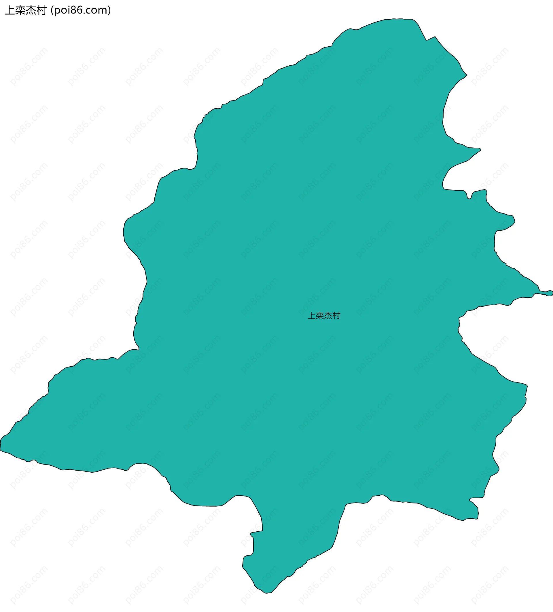 上栾杰村边界地图