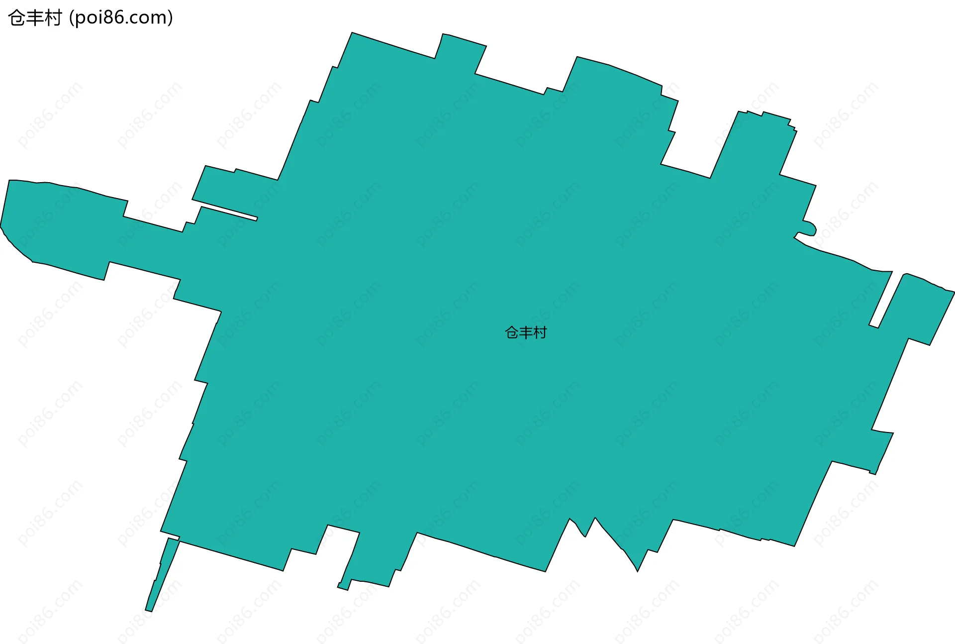 仓丰村边界地图