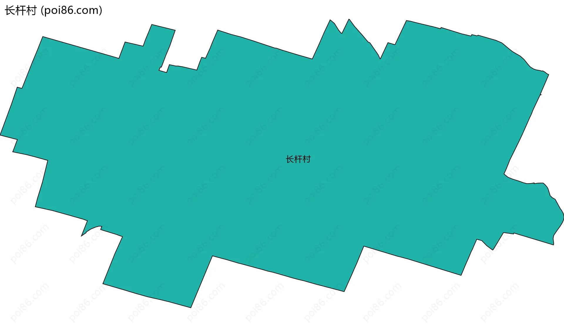 长杆村边界地图
