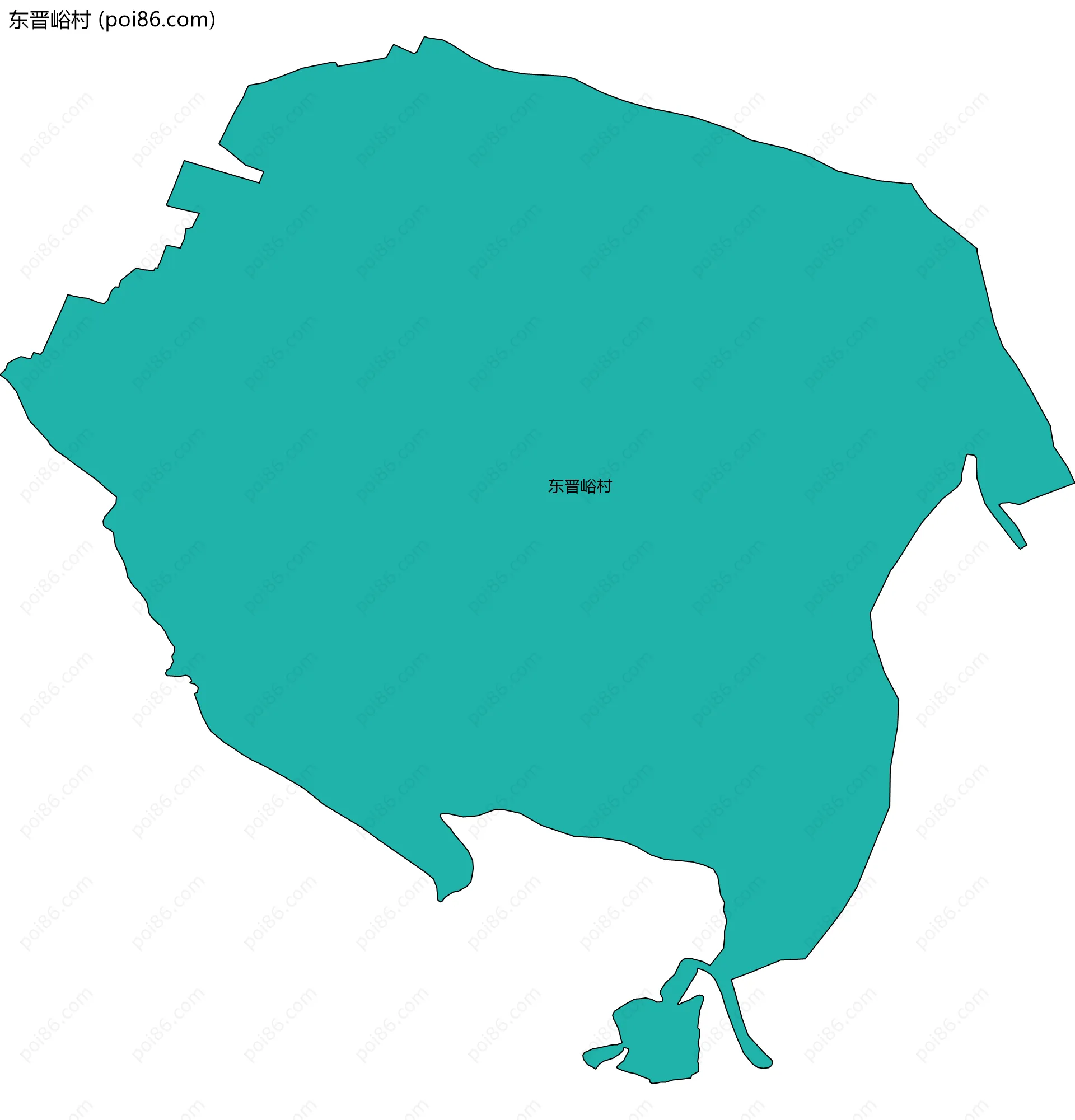 东晋峪村边界地图