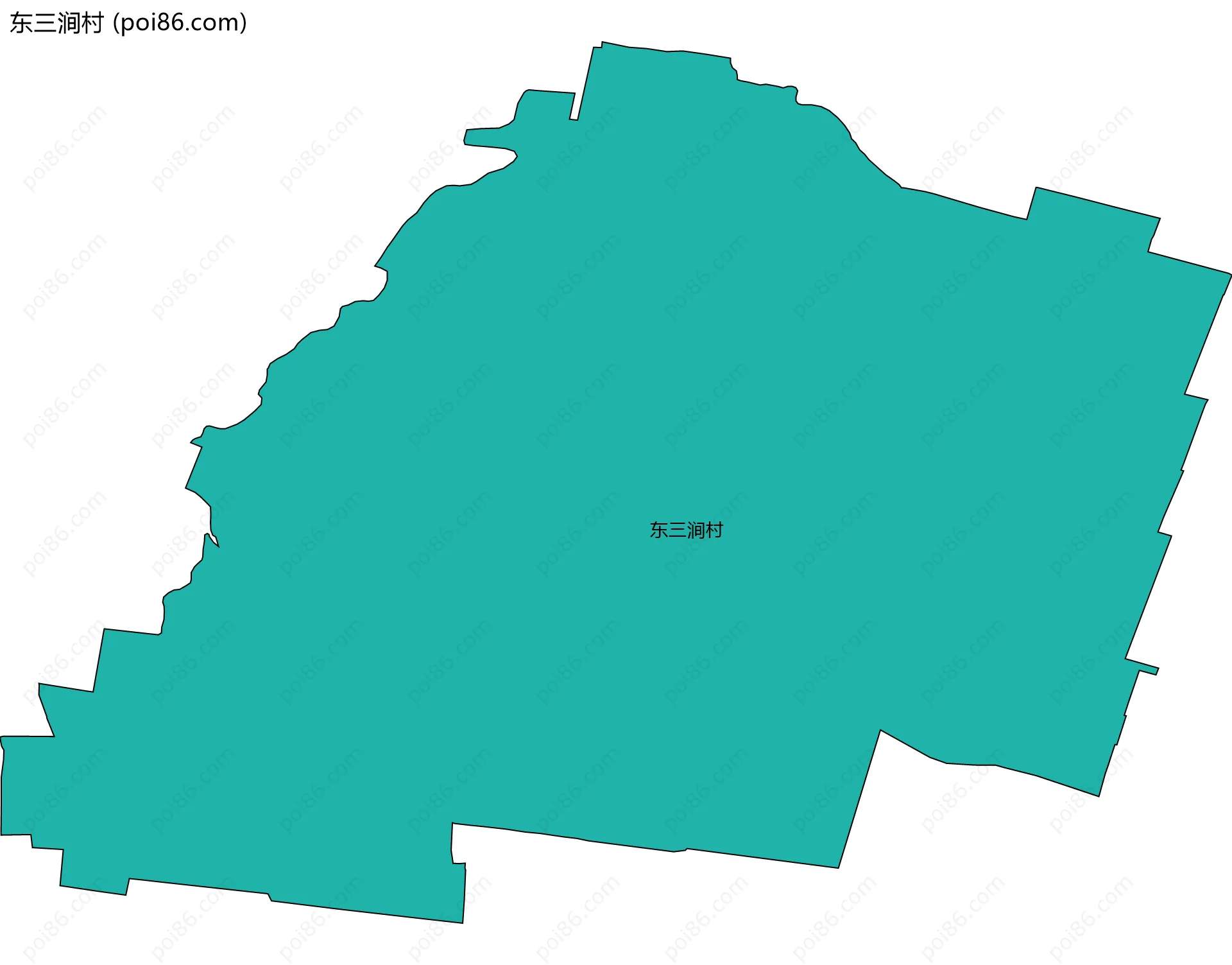 东三涧村边界地图