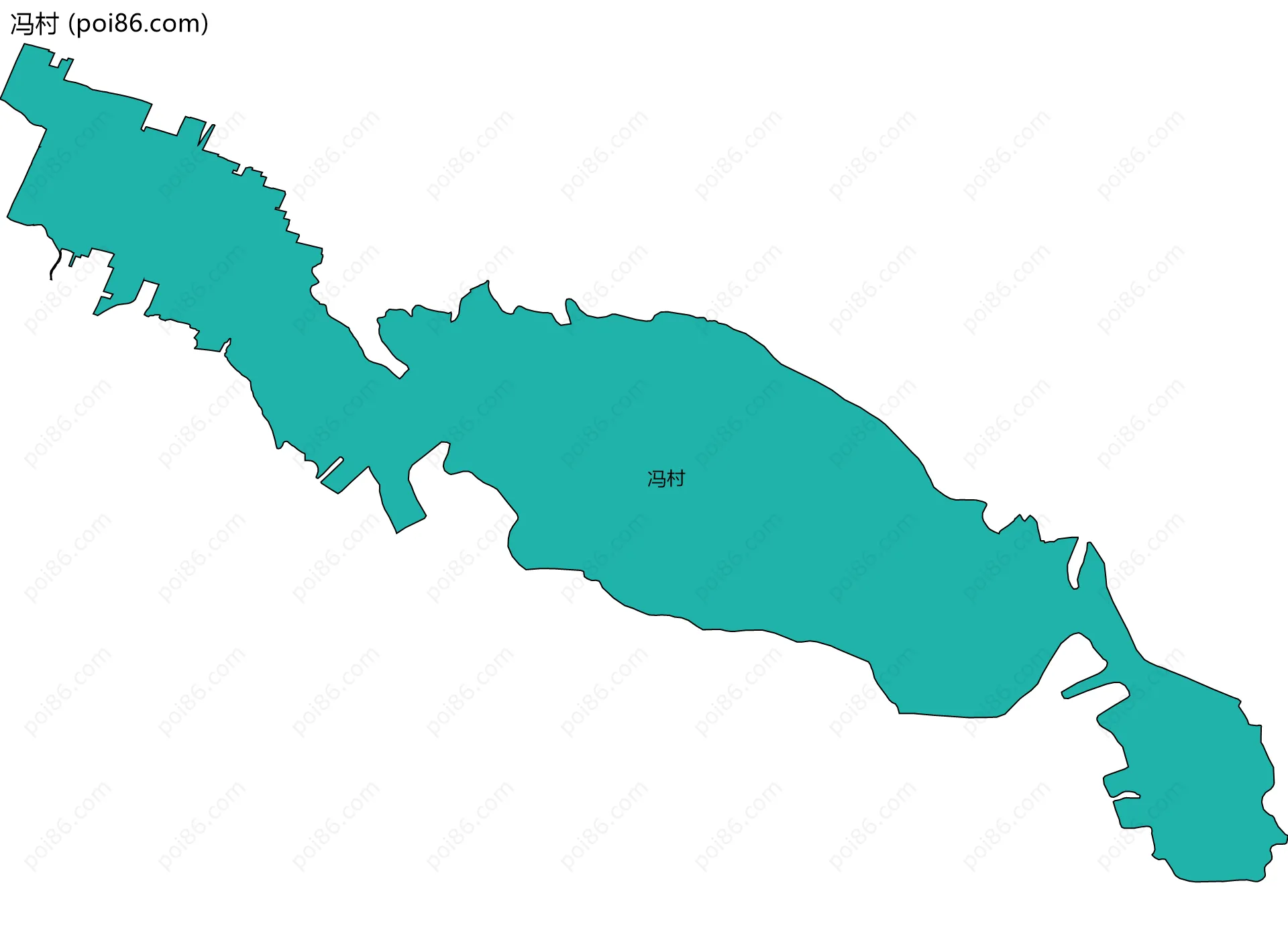 冯村边界地图