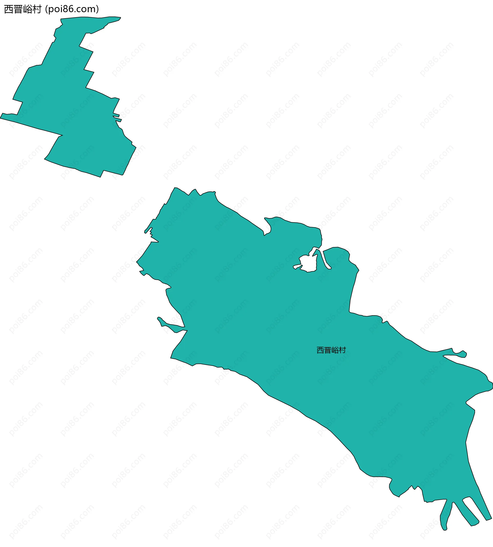 西晋峪村边界地图