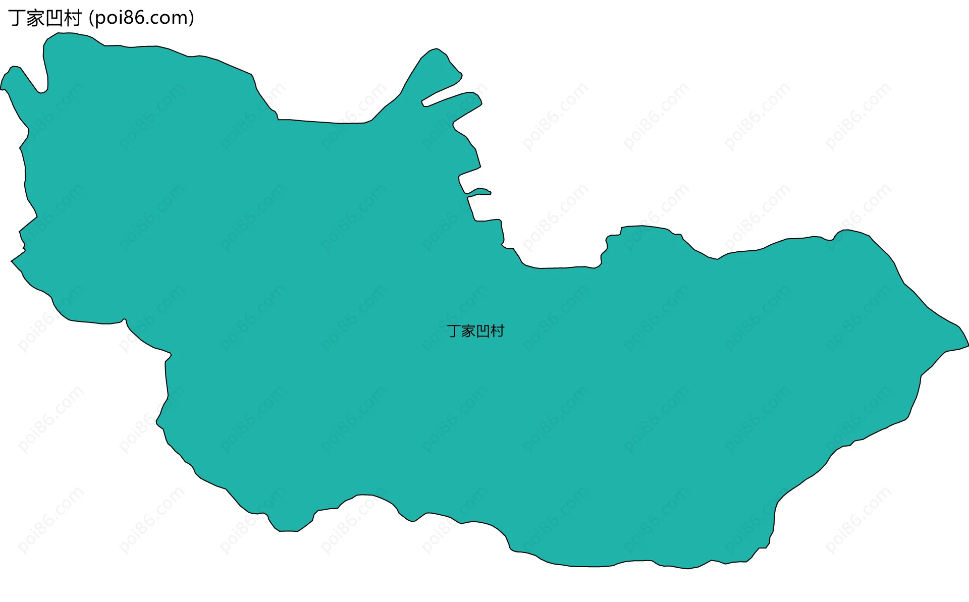 丁家凹村边界地图