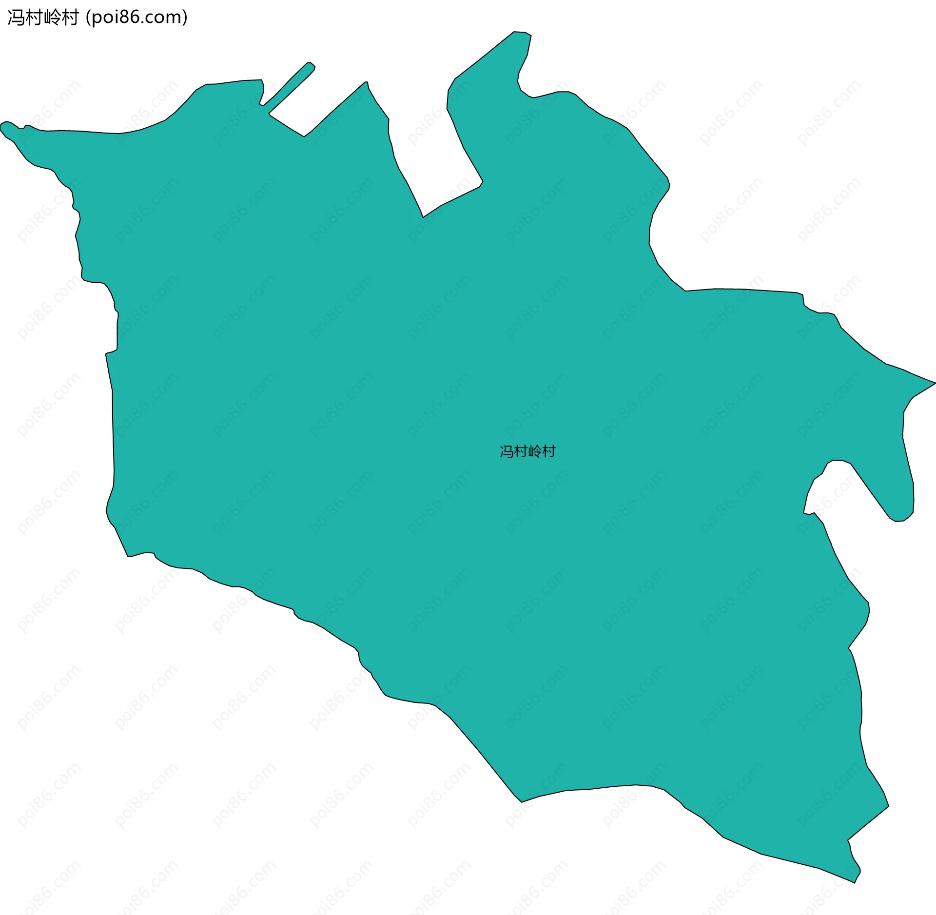 冯村岭村边界地图