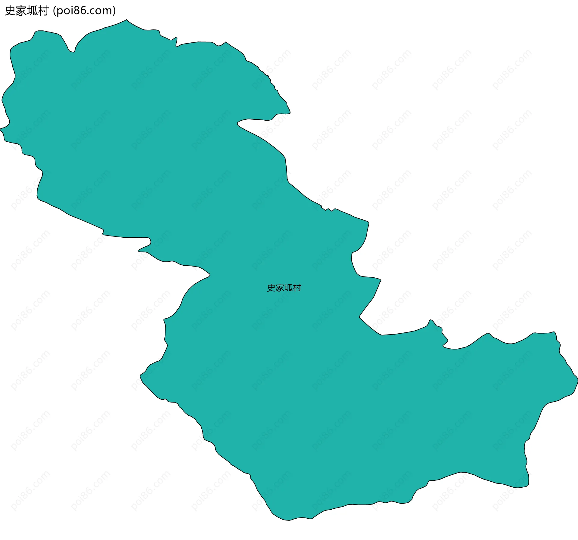 史家坬村边界地图