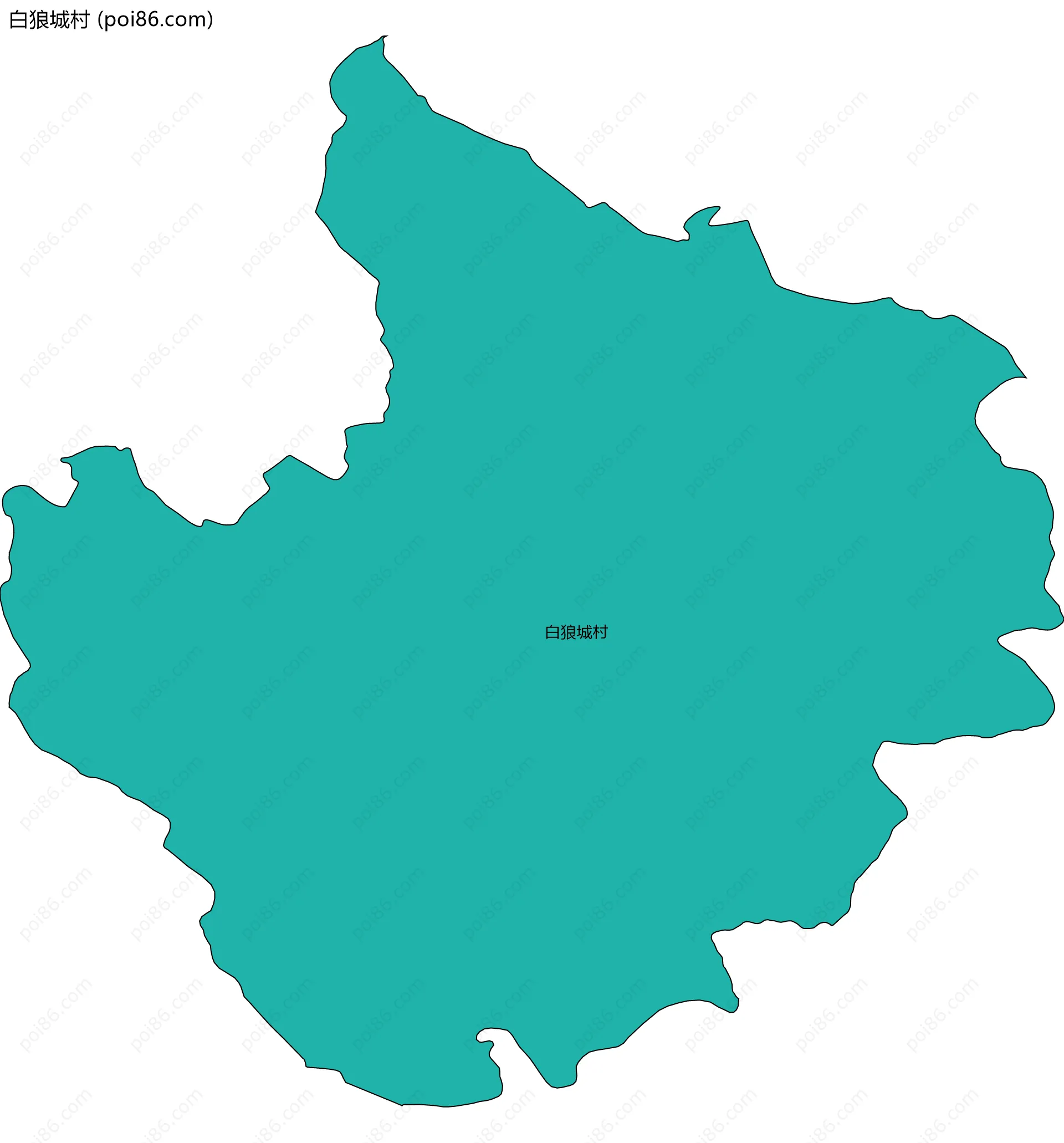 白狼城村边界地图