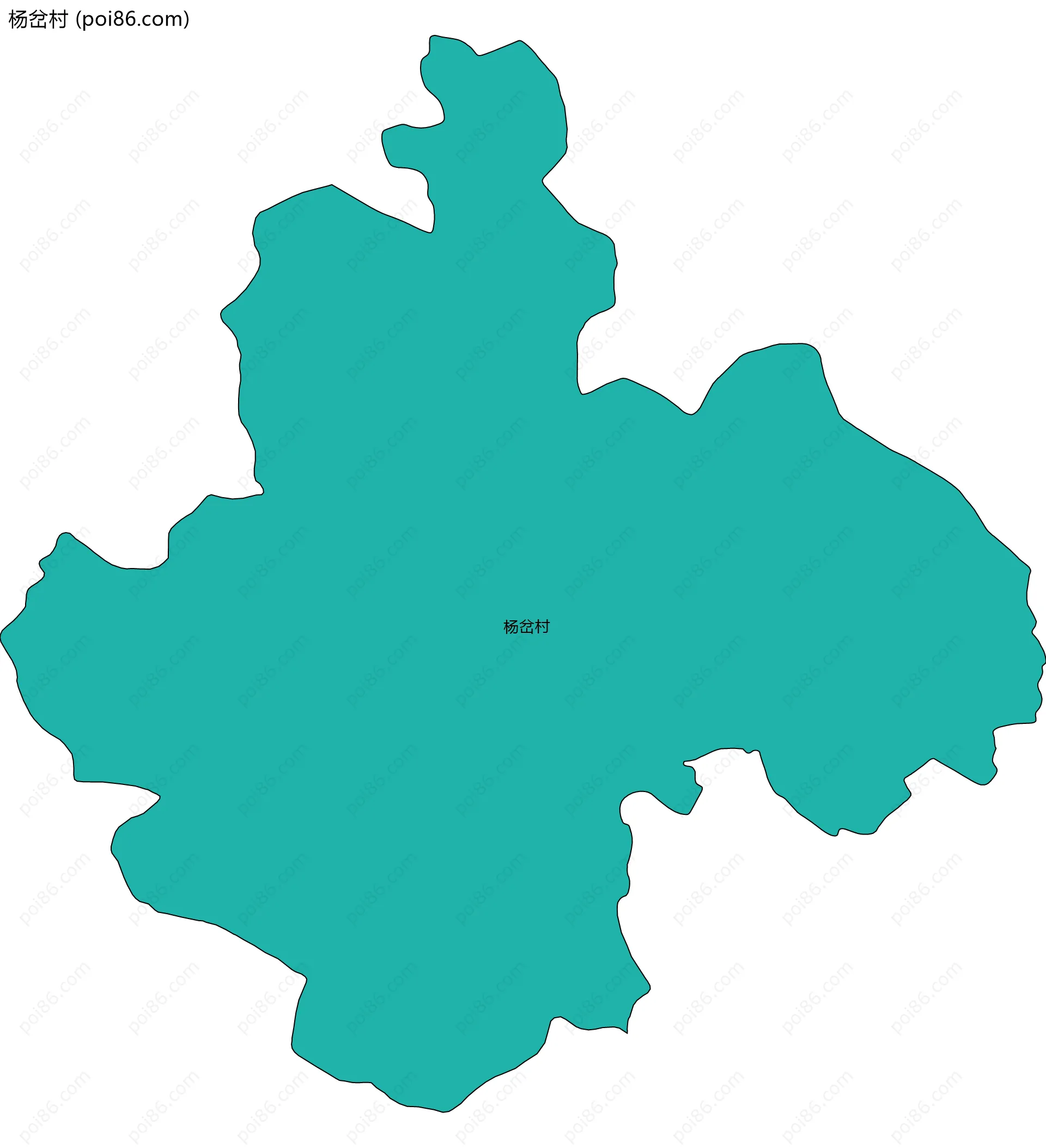 杨岔村边界地图