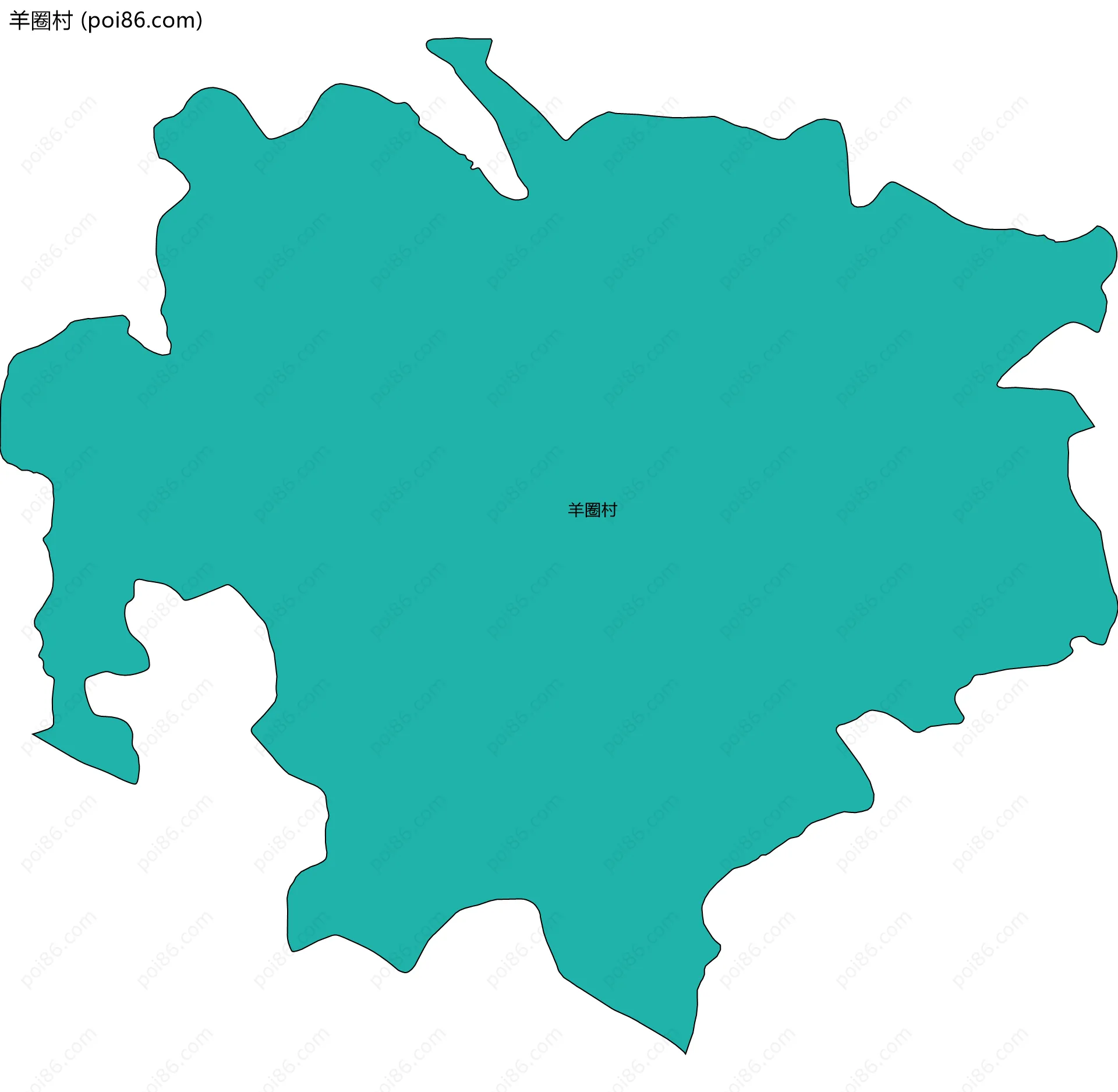 羊圈村边界地图