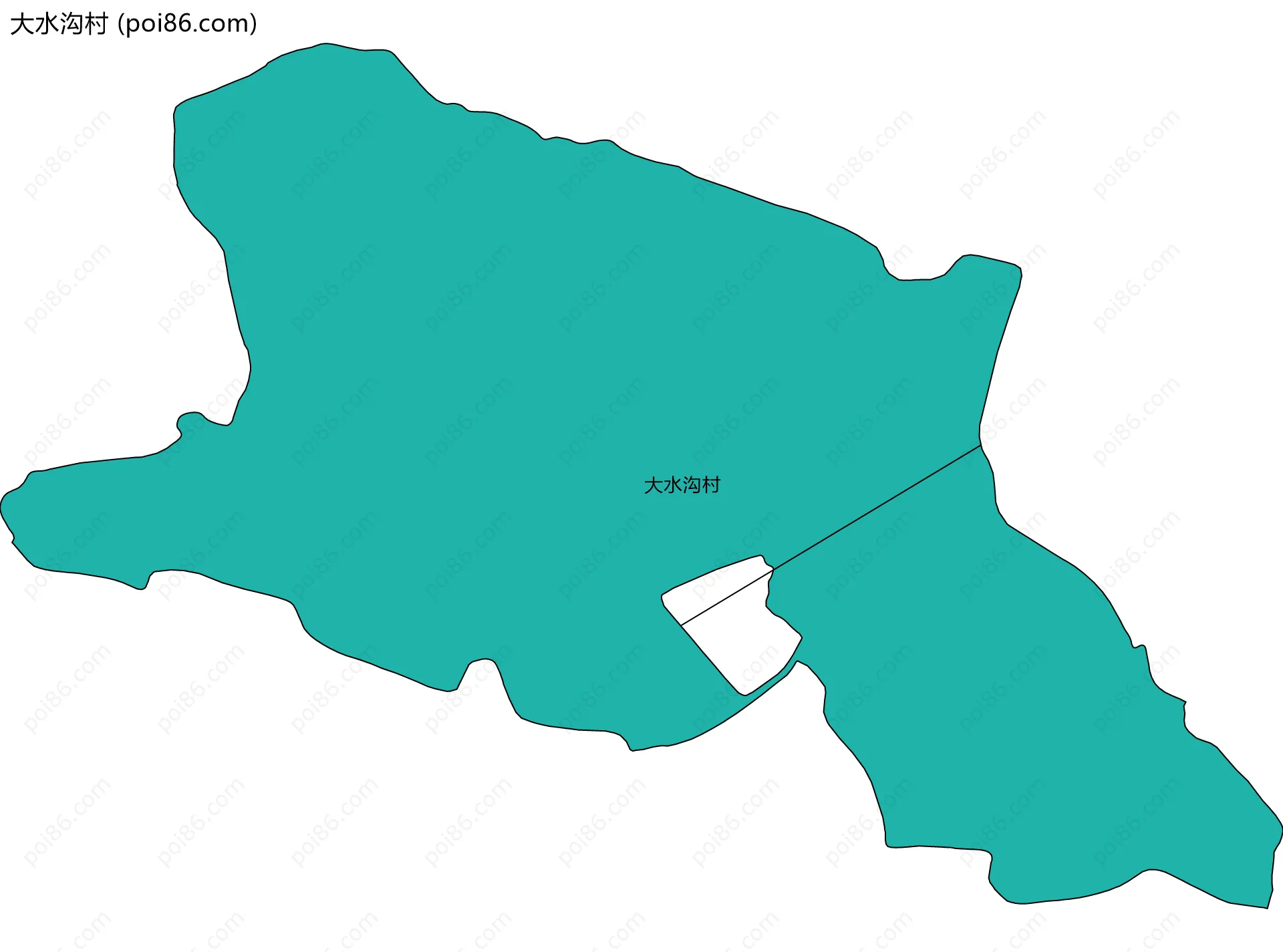 大水沟村边界地图