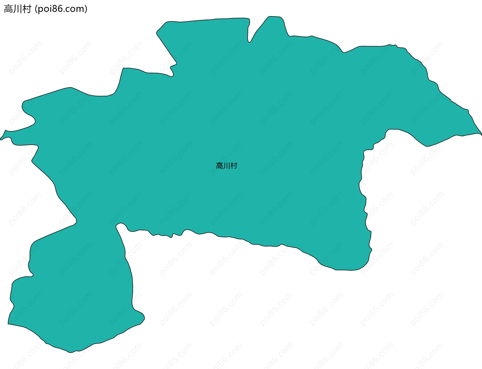 高川村边界地图