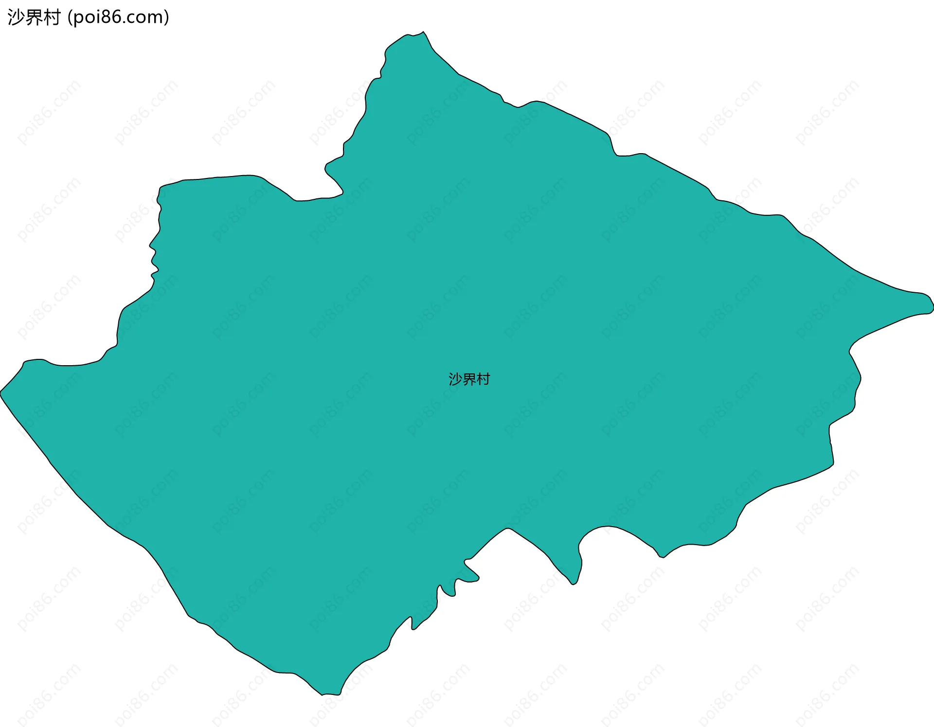 沙界村边界地图