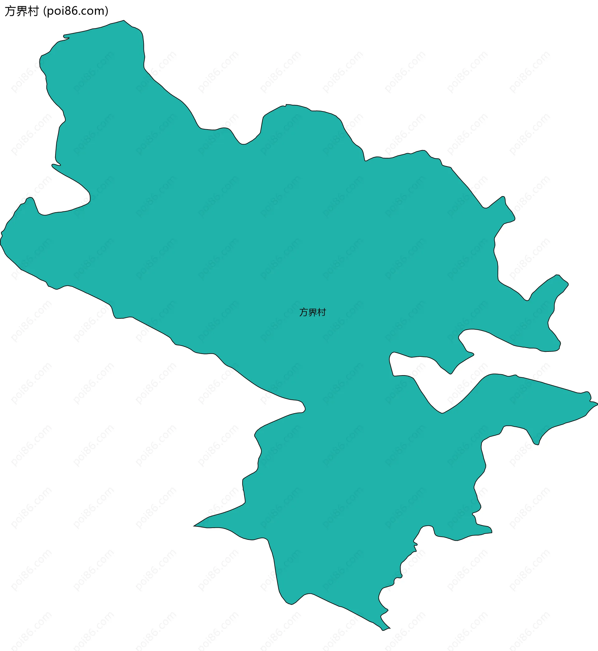 方界村边界地图