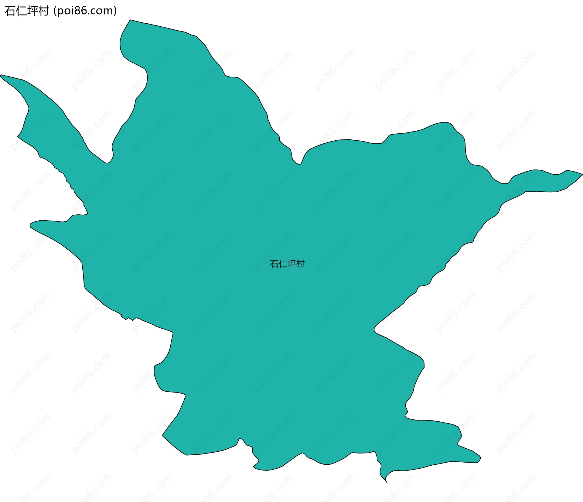 石仁坪村边界地图